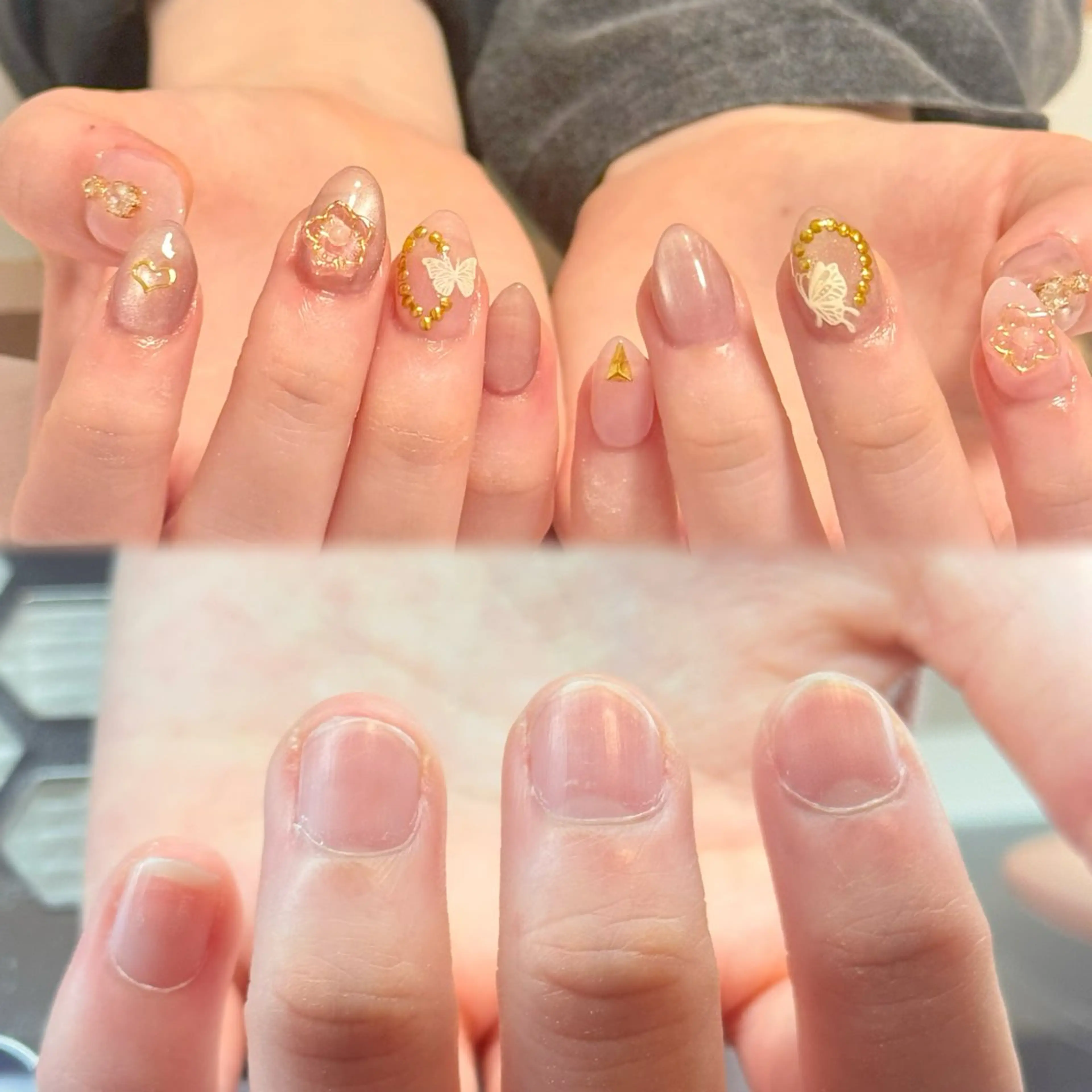 ネイル 桜ネイル マグネットネイル ハンドネイル ハンドケア U eのマツエク・マツパデザイン