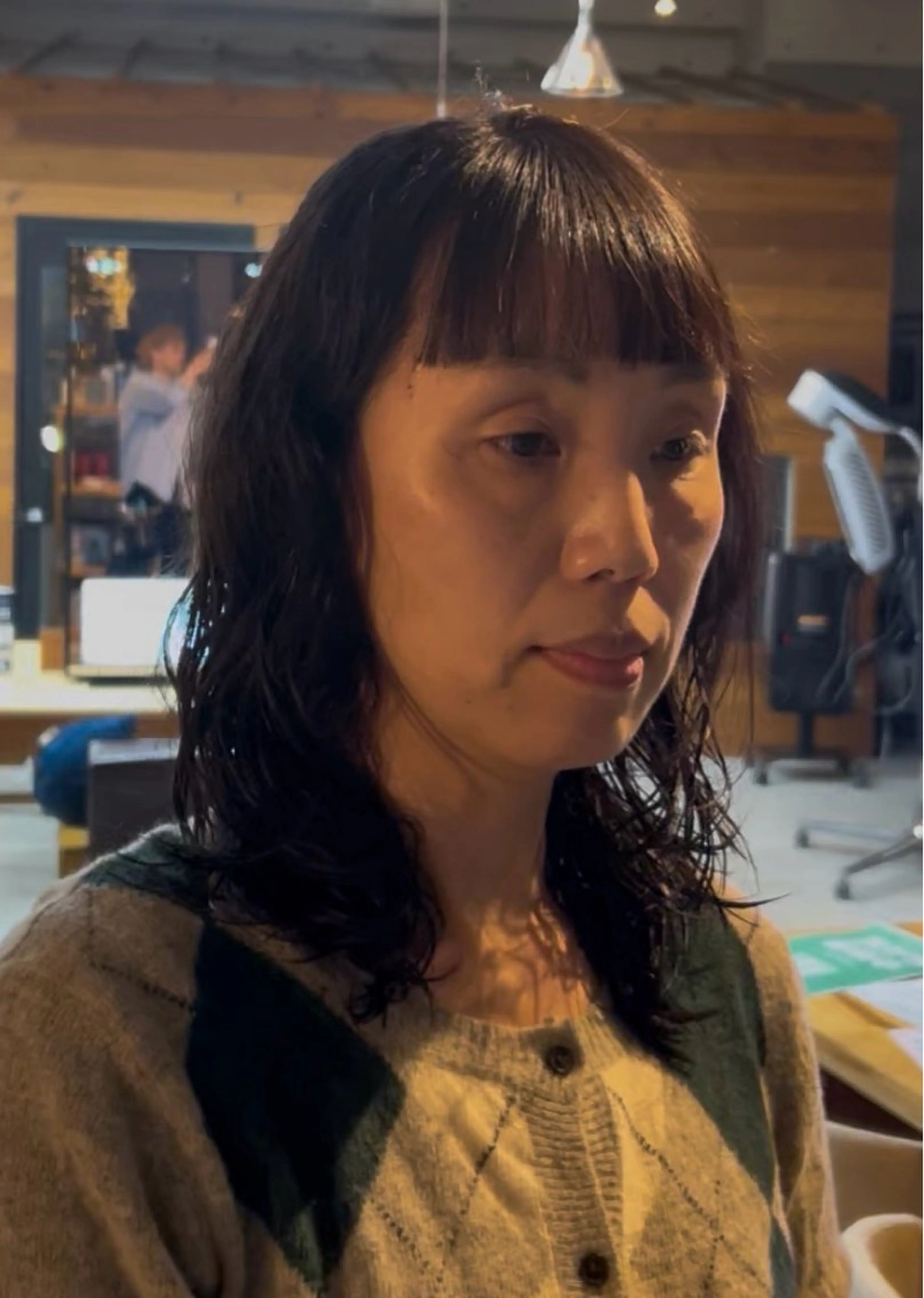 ロング パーマ カット パーマ 上原 心のヘアスタイル