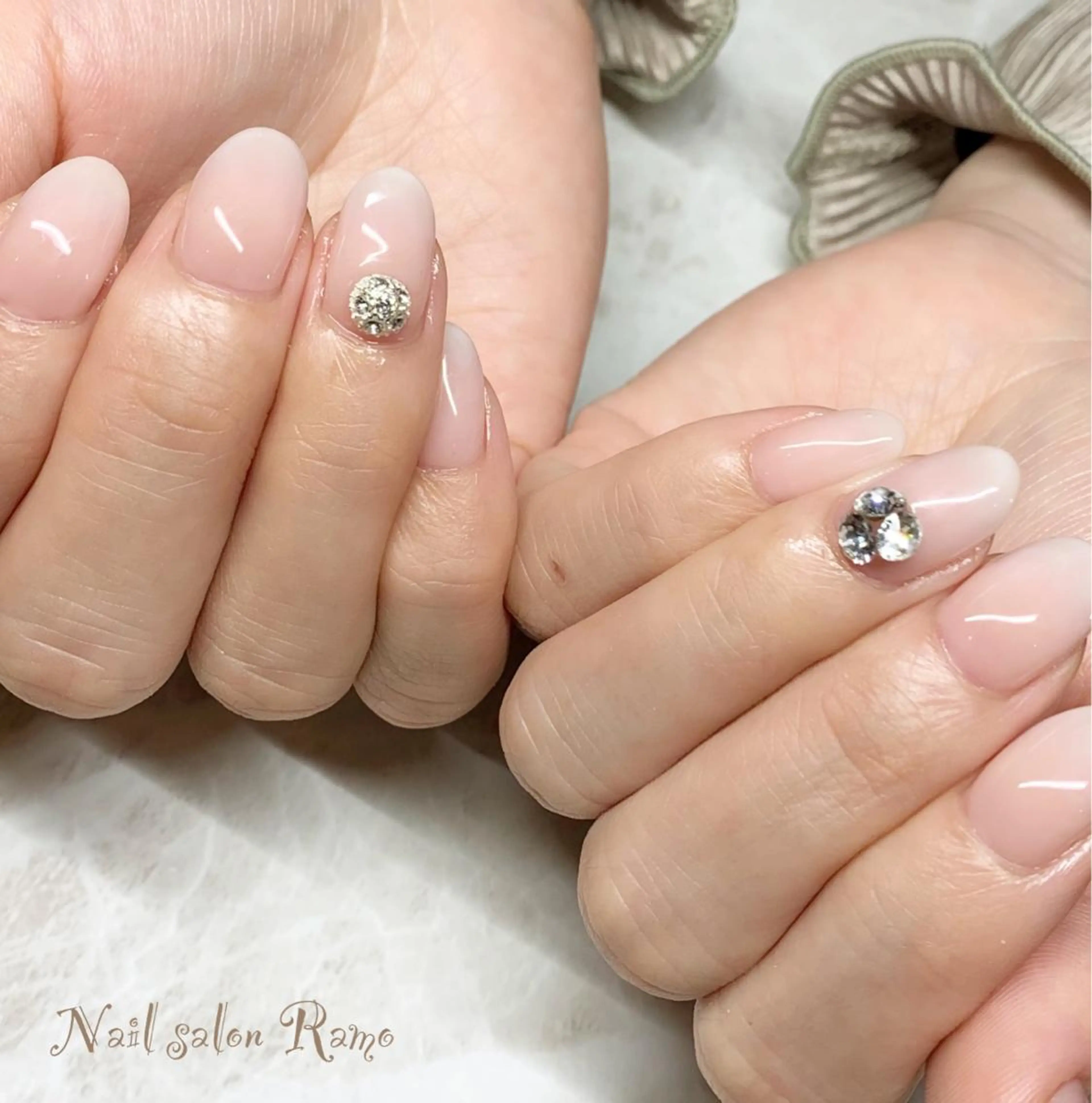 ネイル アートネイル ブルー ジェルネイル ワンカラーネイル パラジェル Nail salon Ramo所属・松田 祥子のネイルデザイン