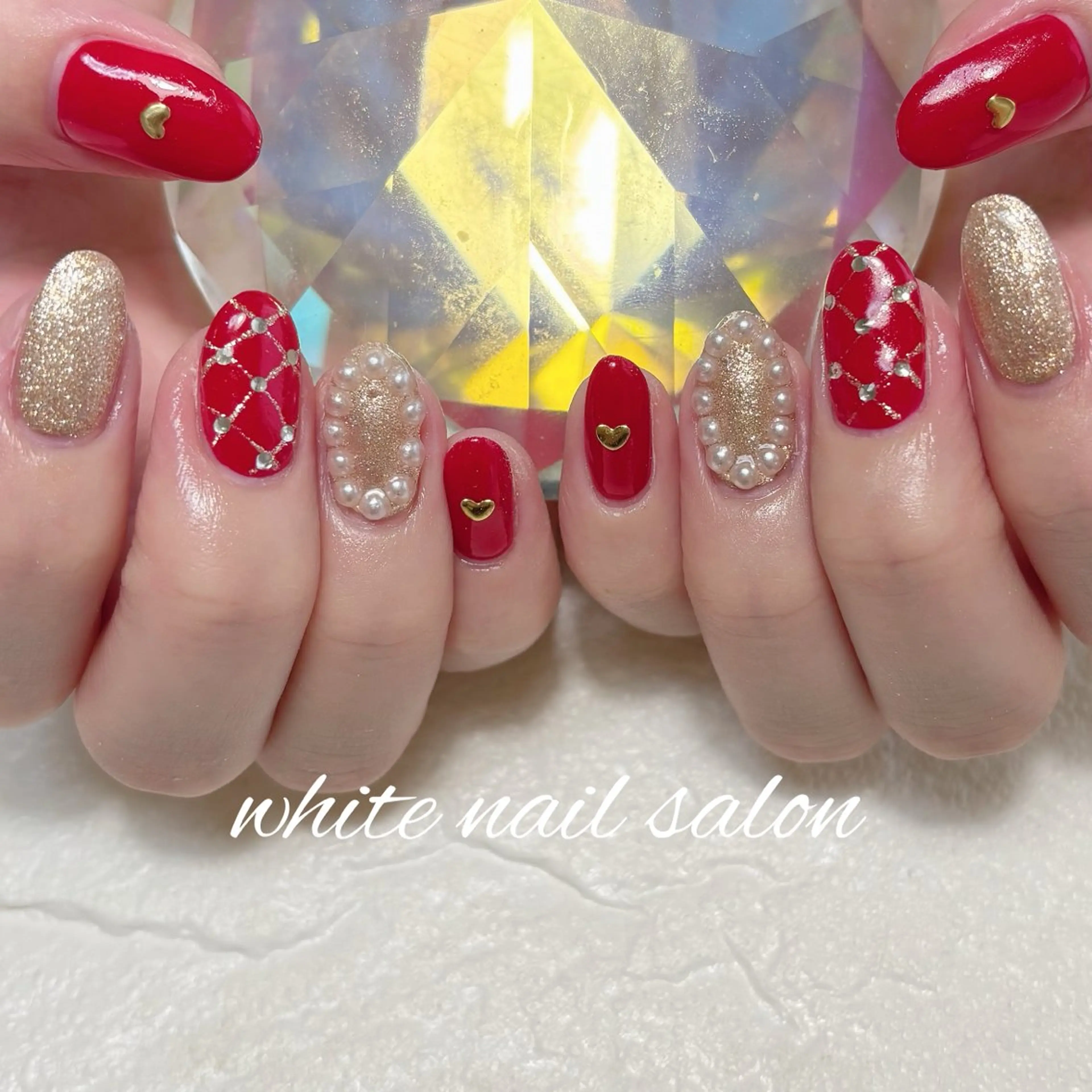 ネイル フットネイル ホワイト ハンドネイル white nail salonのネイルデザイン
