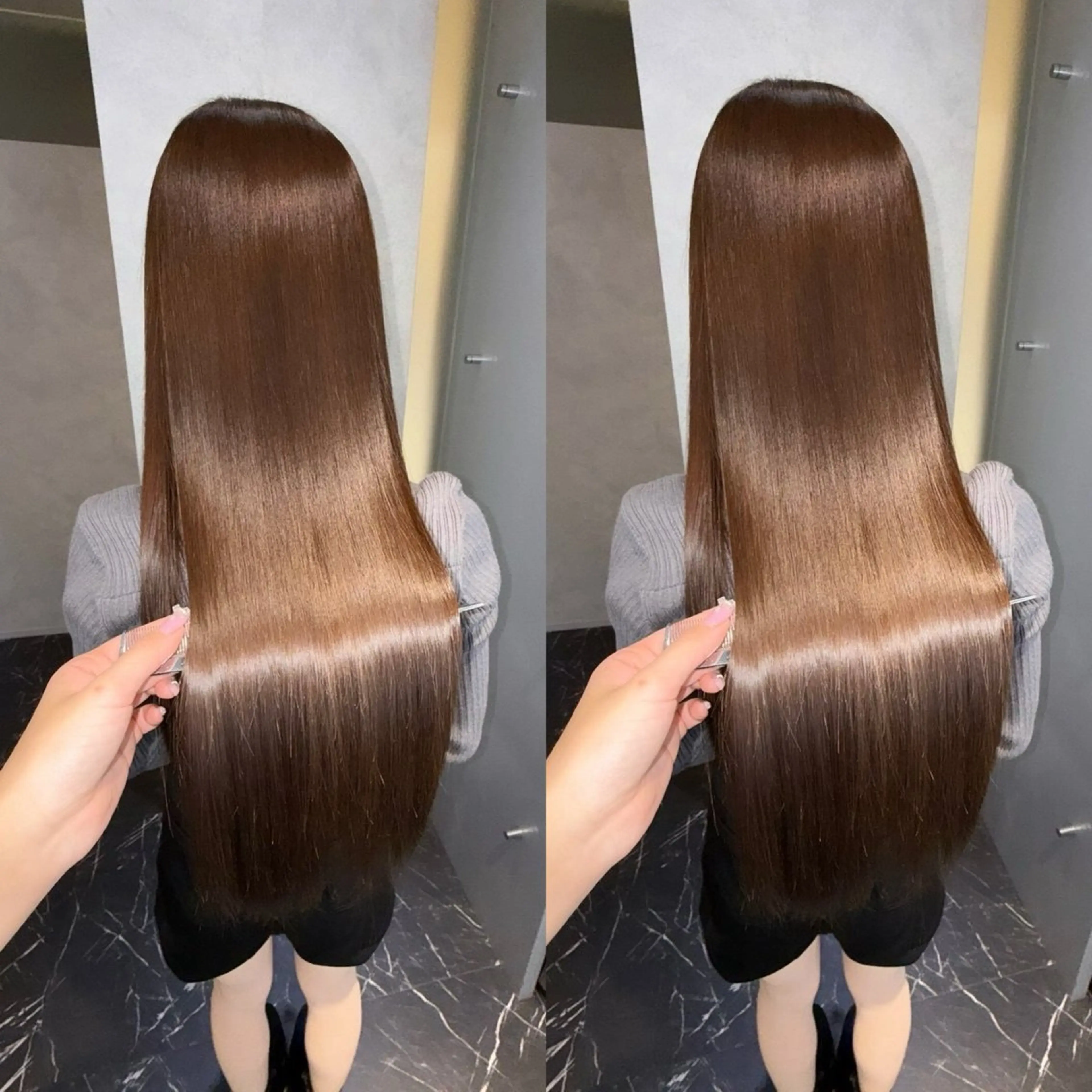 ロング 縮毛矯正 トリートメント LINDOTOKYO梅田所属・酸性ストレート 髪質改善大槻勇樹のヘアスタイル