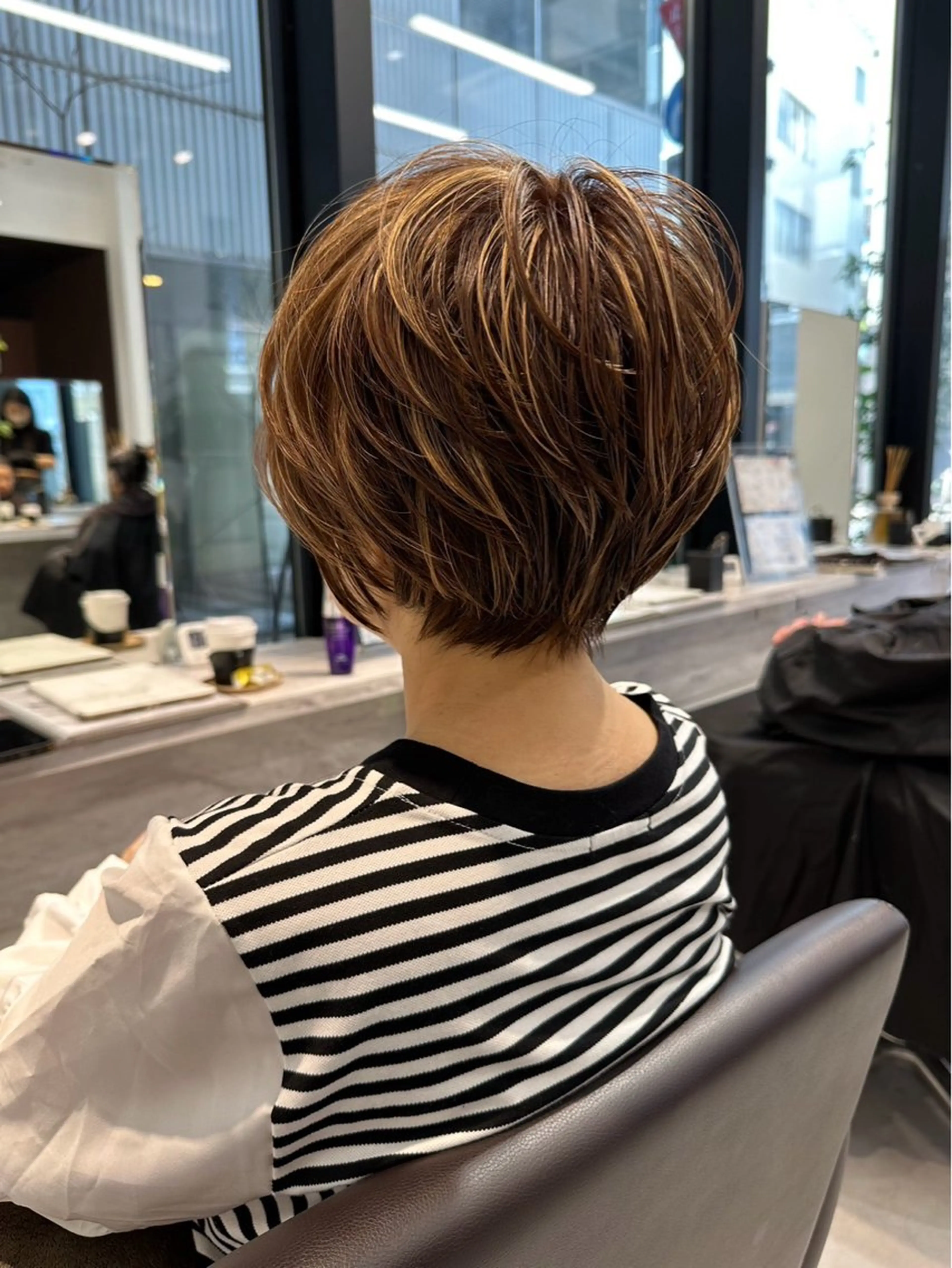 ショート カラー 山﨑 燦人のヘアスタイル