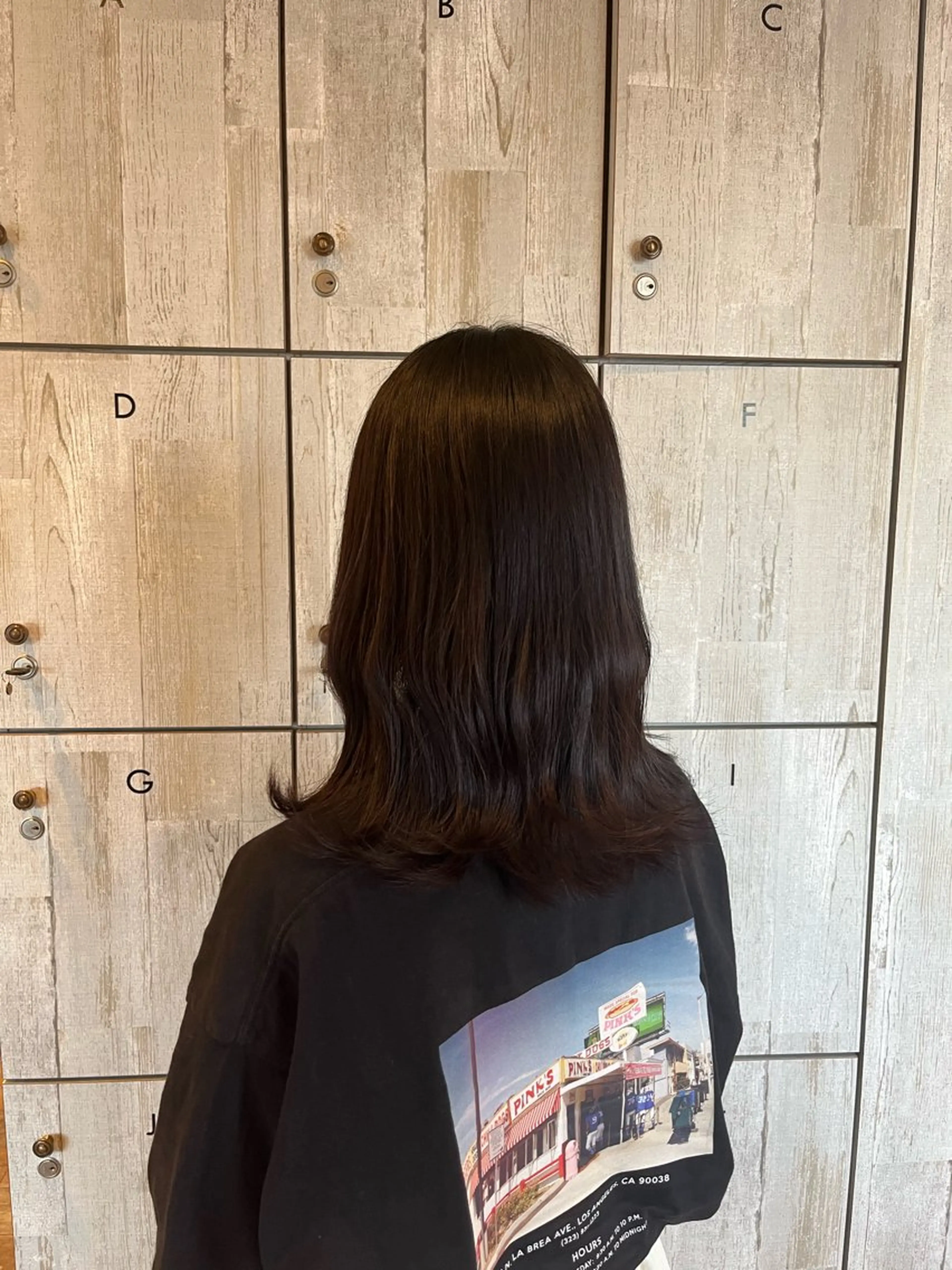 セミロング アッシュ アッシュブラウン 顔まわり/オフィス カラー/青栁優🔆のヘアスタイル