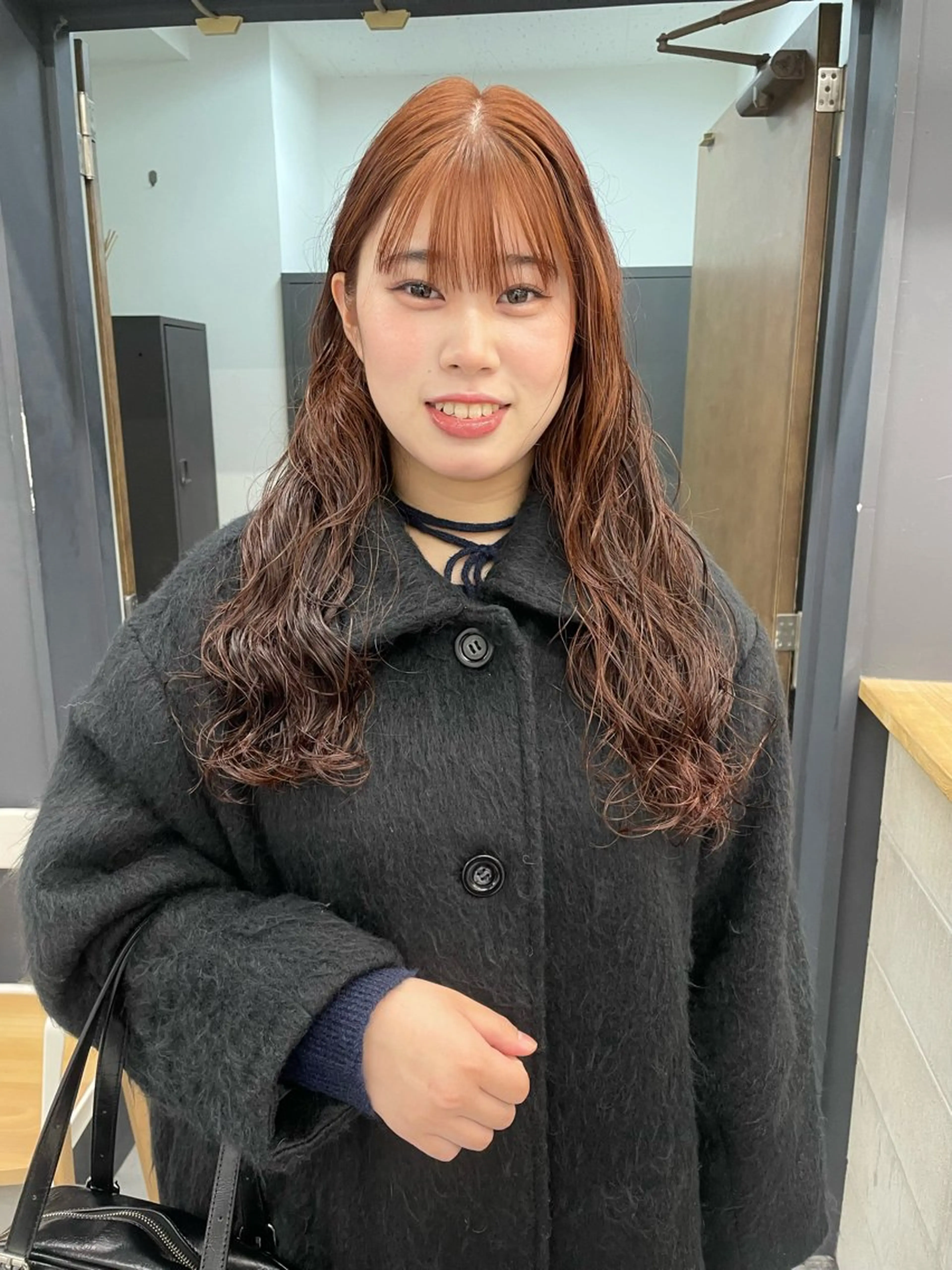 ロング カラー パーマ ヘアカラー カットモデル/ ハイトーン/ゆうあのヘアスタイル