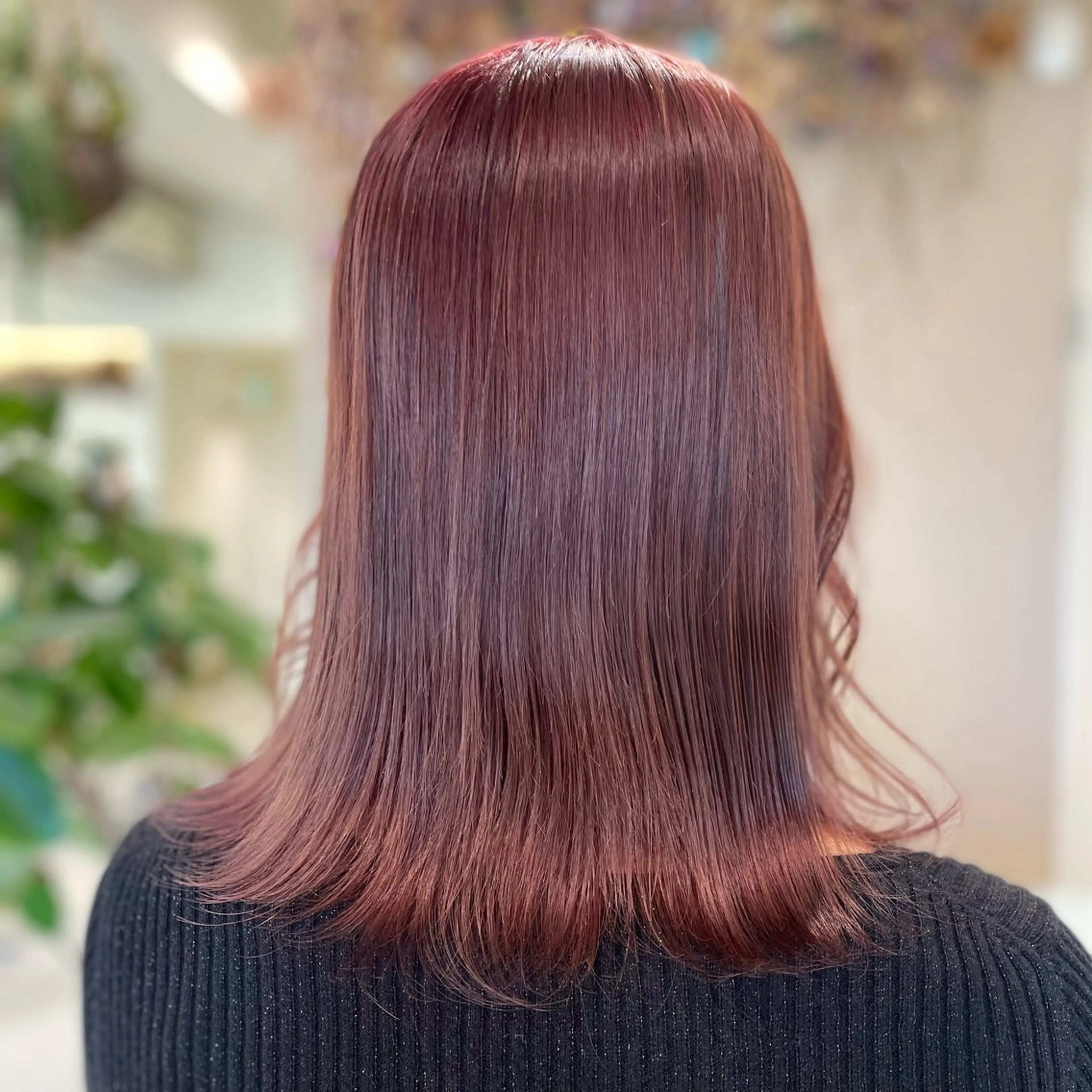 ミディアム カラー ブリーチ 透明感カラー ブリーチなしカラー ピンクカラー トリートメント suzuna/暖色/ ヘッドスパ/ヘアケアのヘアスタイル