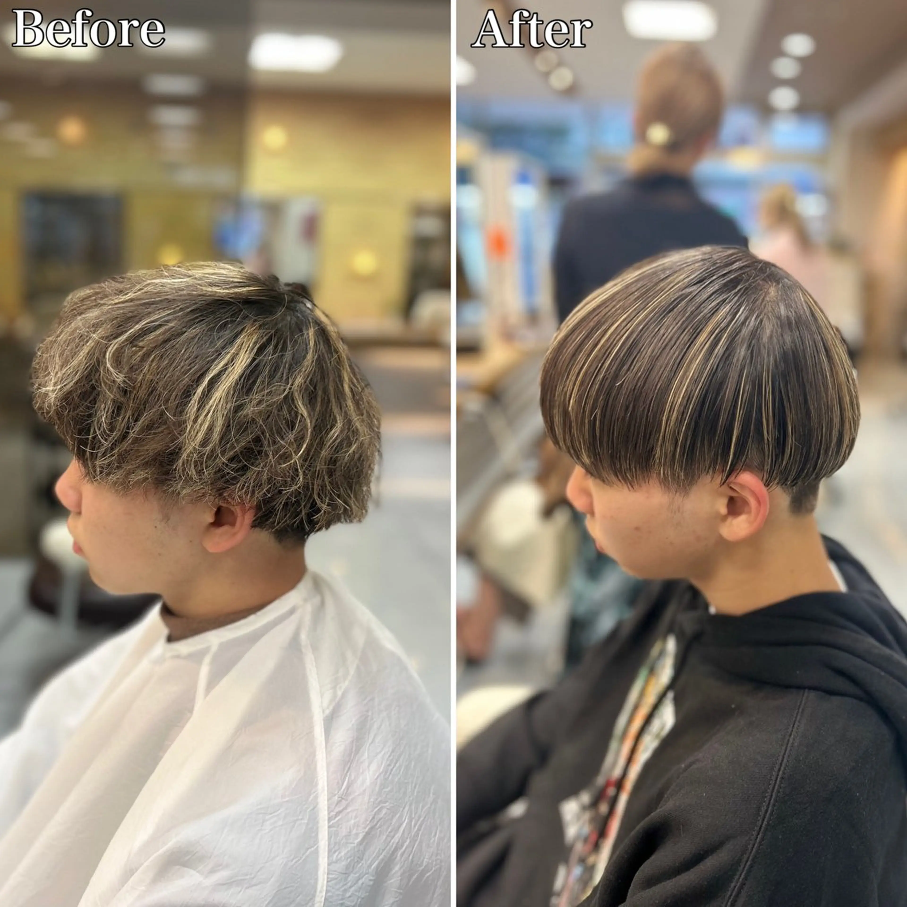 ショート メンズ メンズブリーチ 髪質改善 縮毛矯正 トリートメント カット トリートメント 🔮メンズ縮毛矯正 毛流れパーマ💎竹永のヘアスタイル