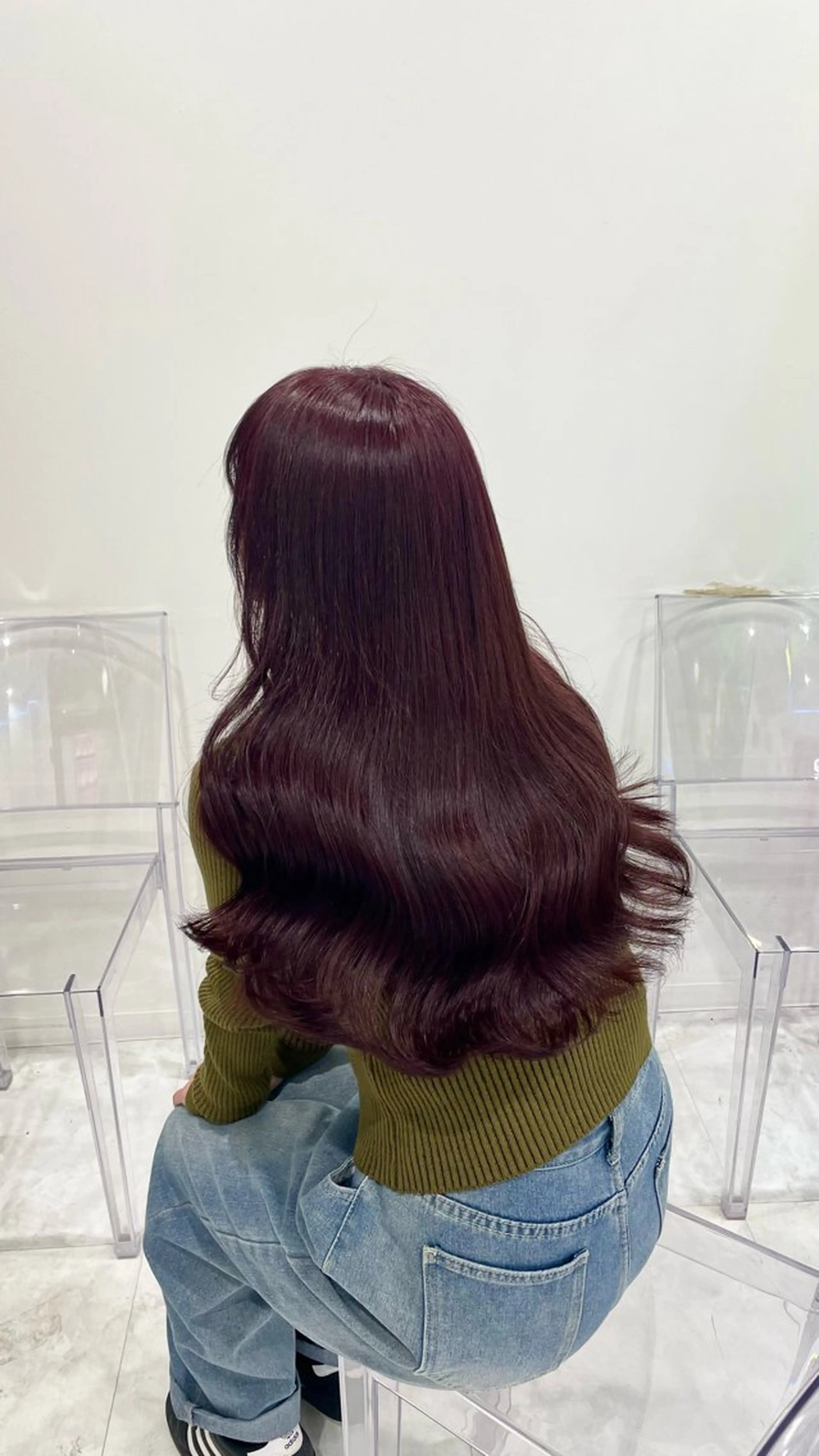 ロング カラー ヘアアレンジ ラベンダーカラー ❣️ブリーチなし暖色 ayu❣️のヘアスタイル