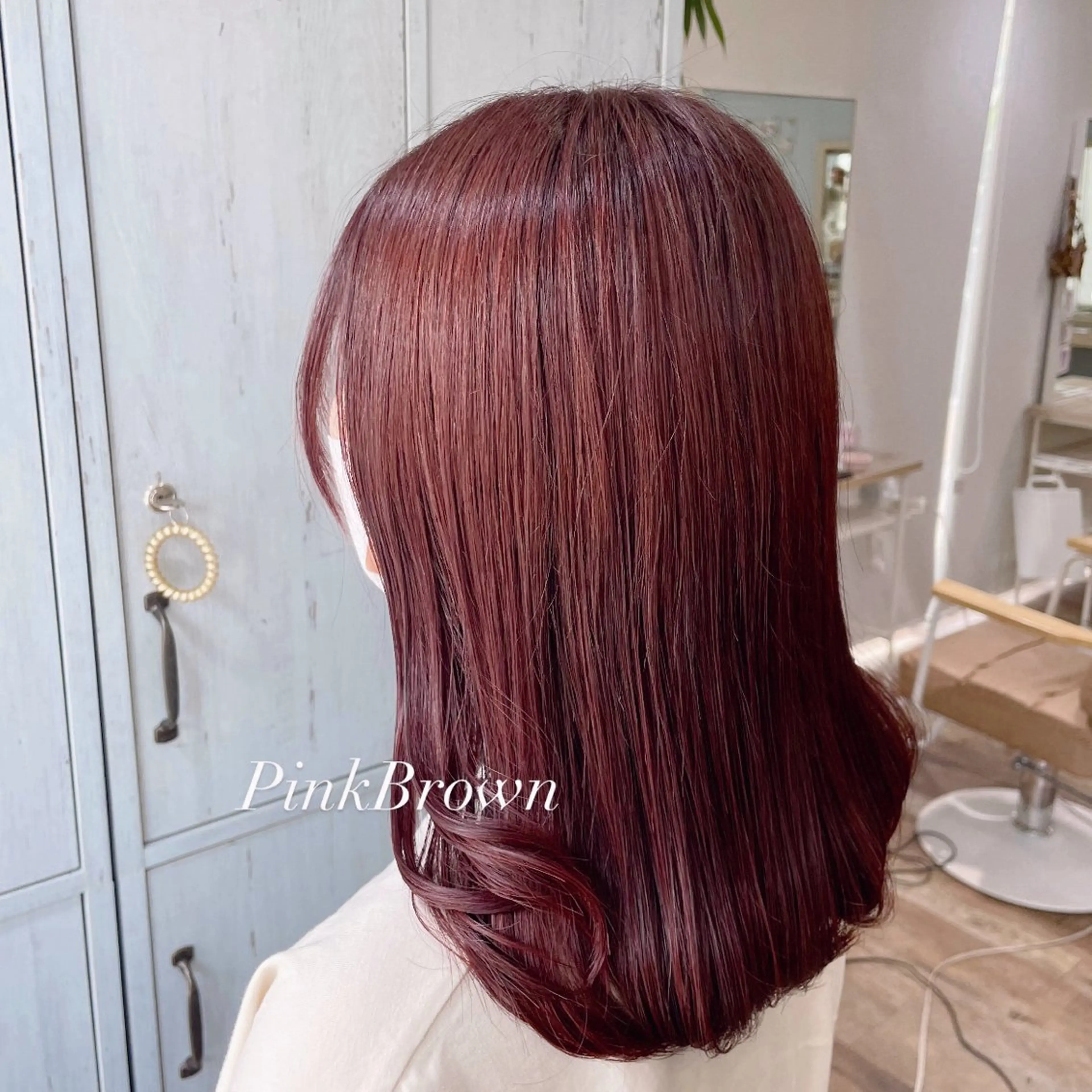 ミディアム ピンク・ラベンダー/ レイヤー/NANAのヘアスタイル