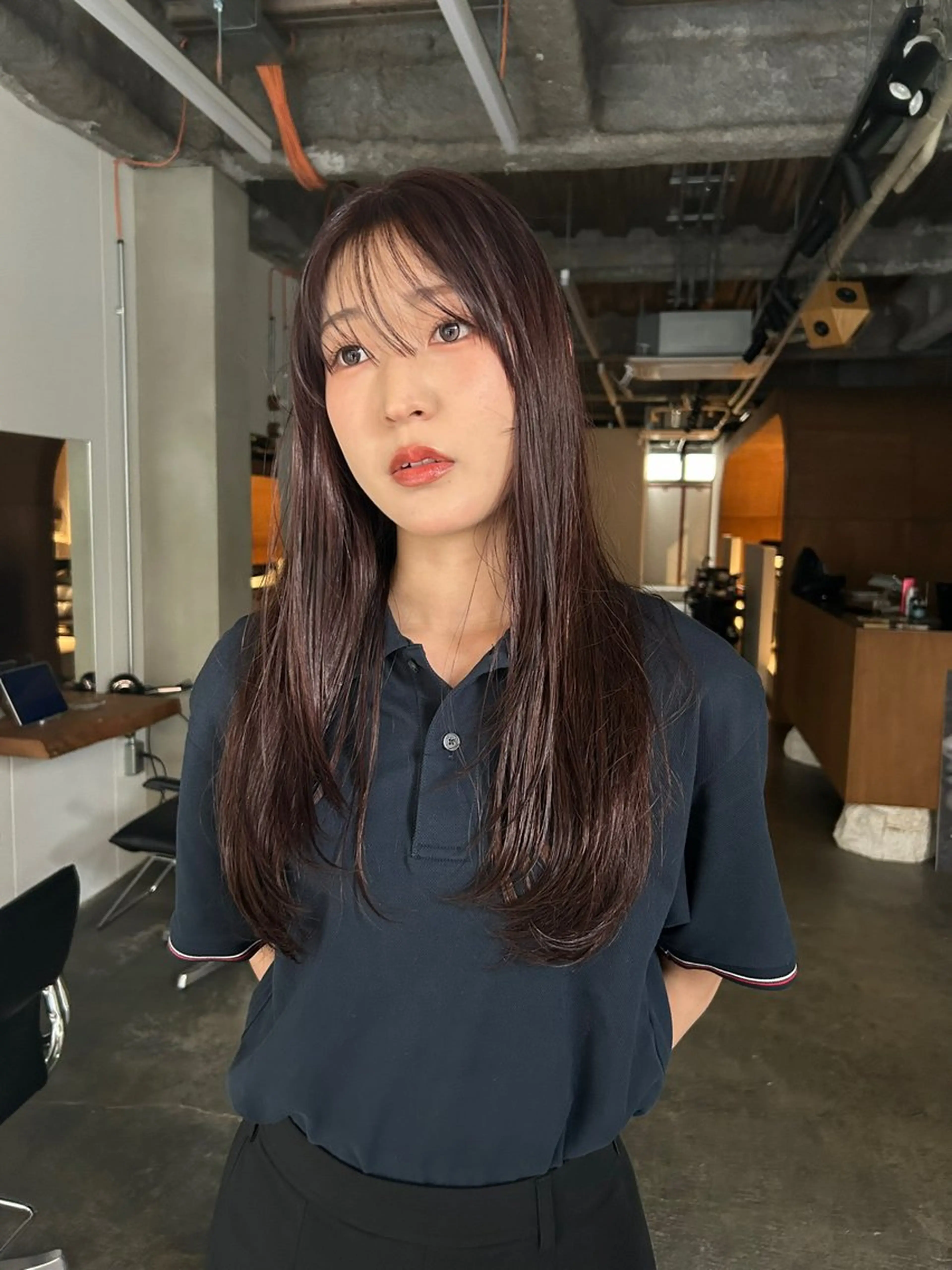 ロング レイヤーカット ロング 藤原 直希のヘアスタイル