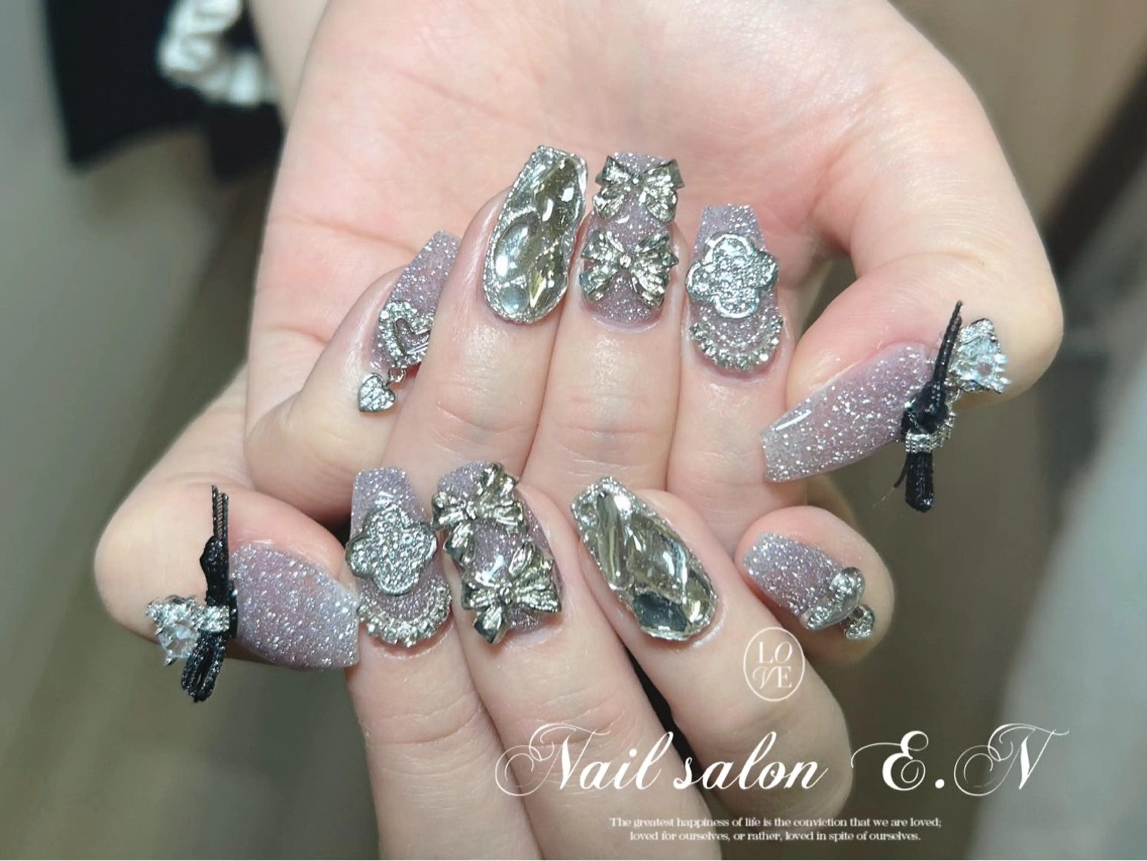 ネイル アートネイル オーロラネイル ブラウン クリアネイル フレンチネイル E.N🦋 長さ出し/持ち込みのネイルデザイン