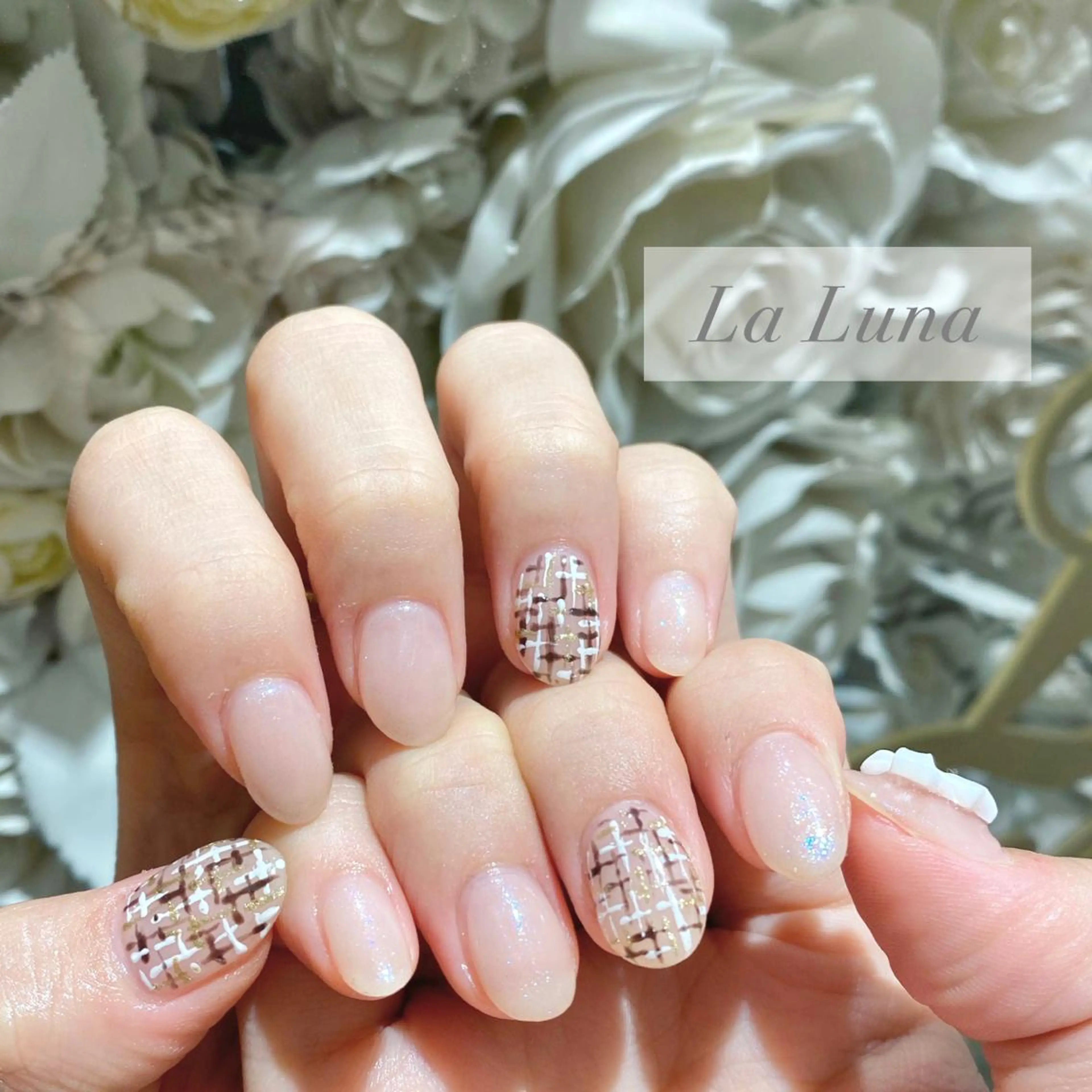 ネイル アートネイル リボン ＬａＬｕｎａ🌙 natsukiのネイルデザイン