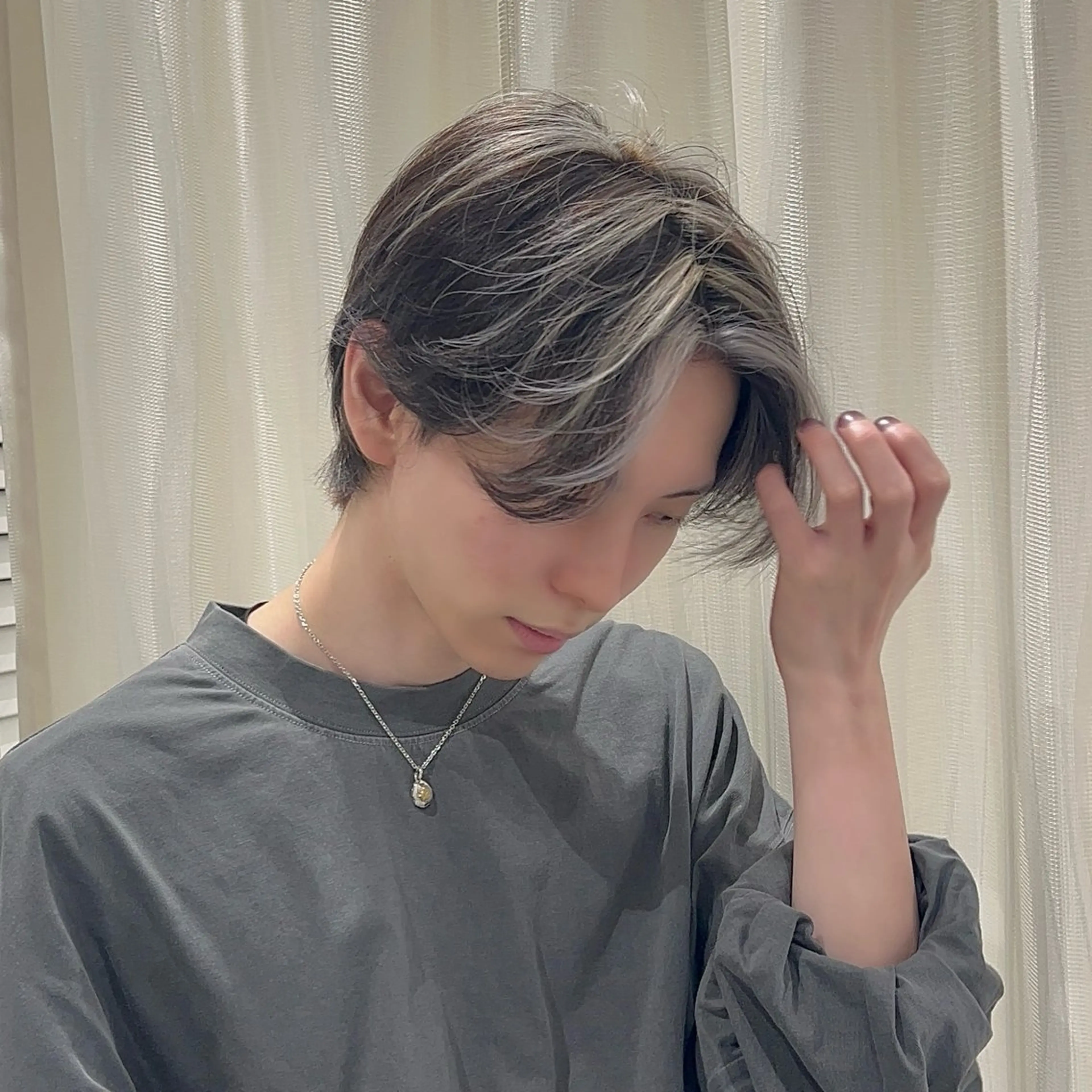 カラー メンズ youres hair 髪質改善トリートメント&ヘッドスパ  新宿三丁目店【ユアーズヘア】所属・🦋透明感カラー 👑NODOKA🦋のヘアスタイル