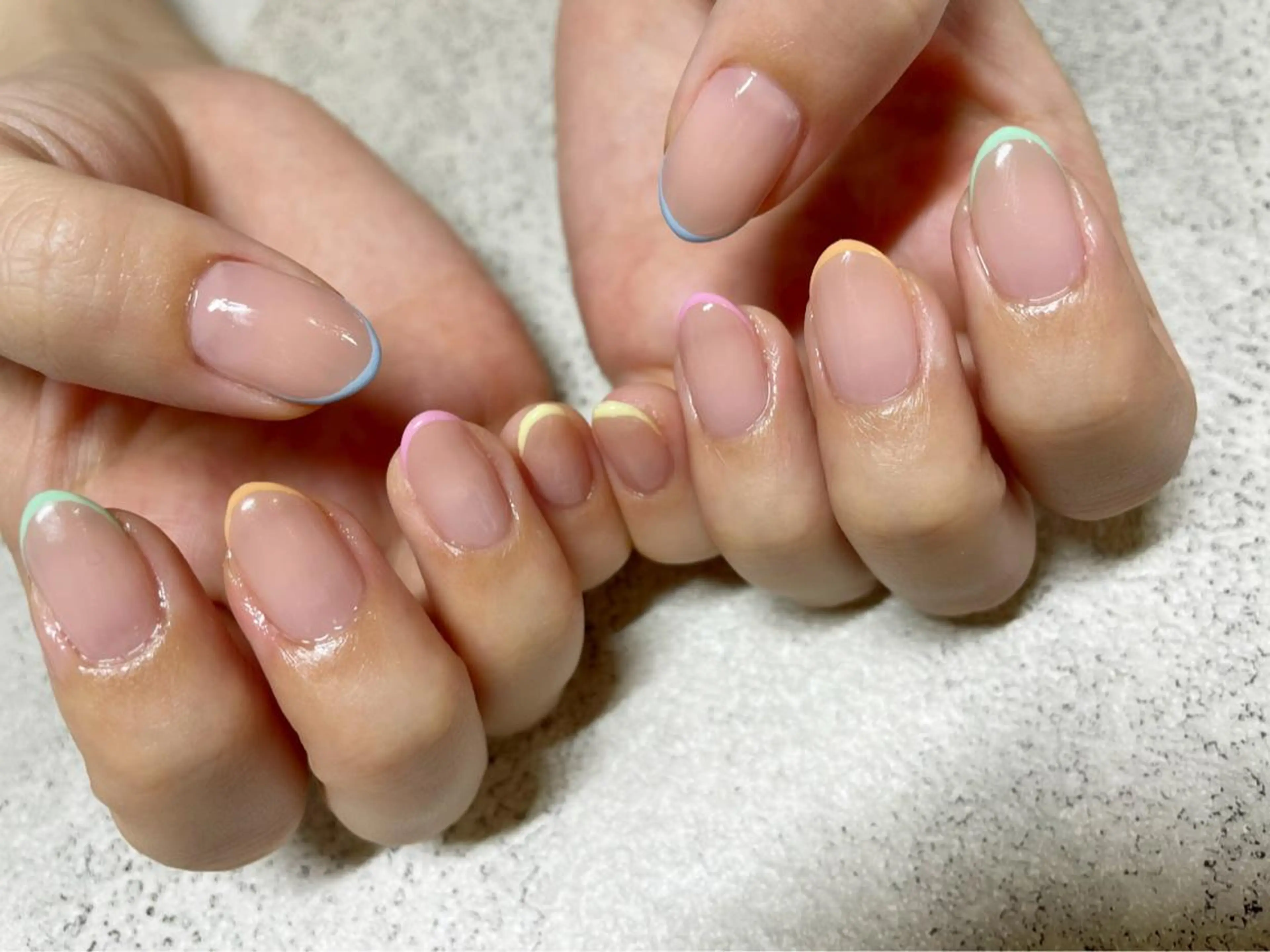 ネイル フレンチネイル パステルネイル ハンドネイル ilo所属・舟橋 恭子のネイルデザイン