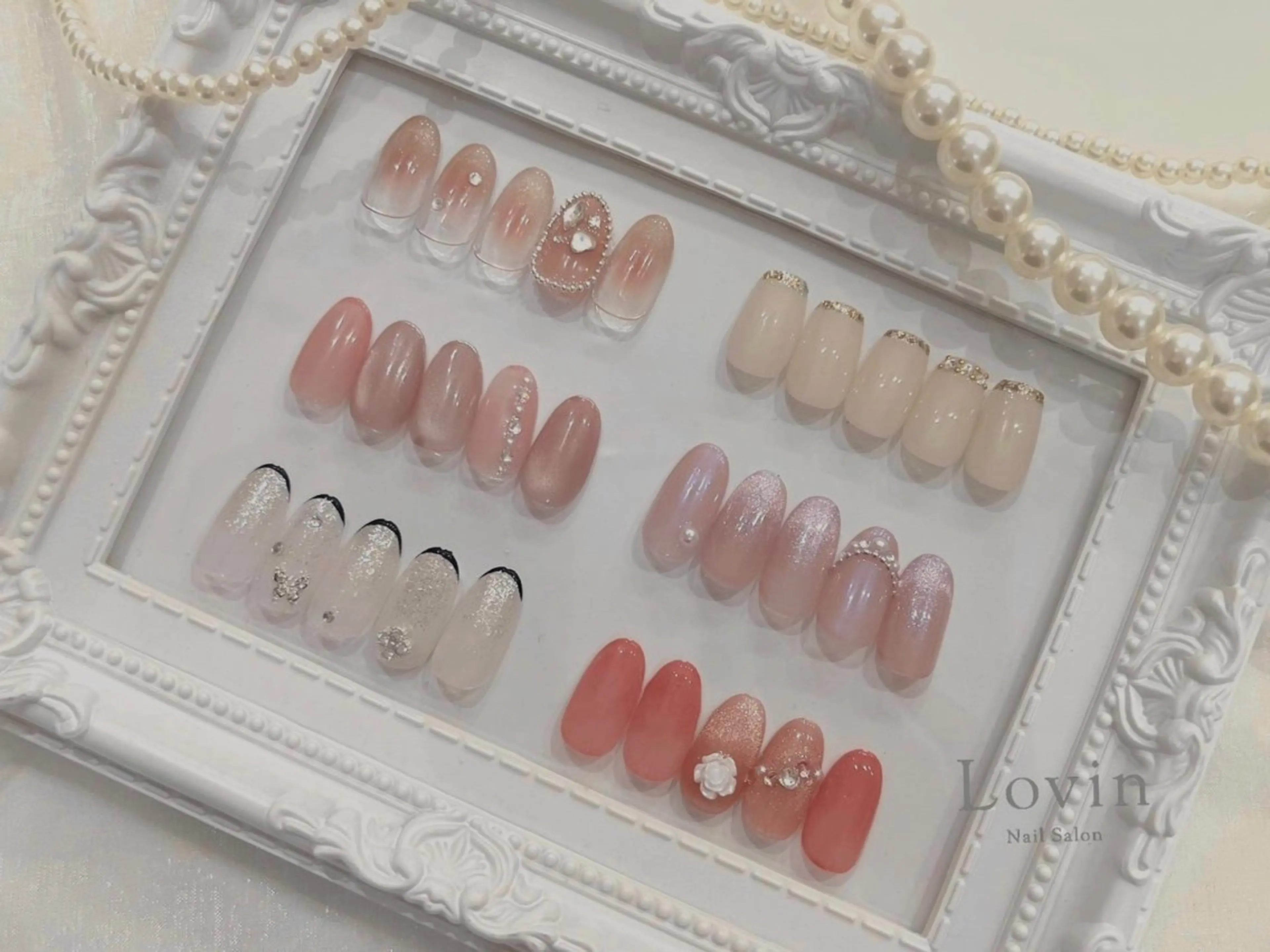 ネイル ジェルネイル マグネットネイル ニュアンスネイル オフィスネイル パラジェル パラジェルプレミアムサロン nail care &spa Lovin［ラヴィン］所属・Azegami Minaのネイルデザイン