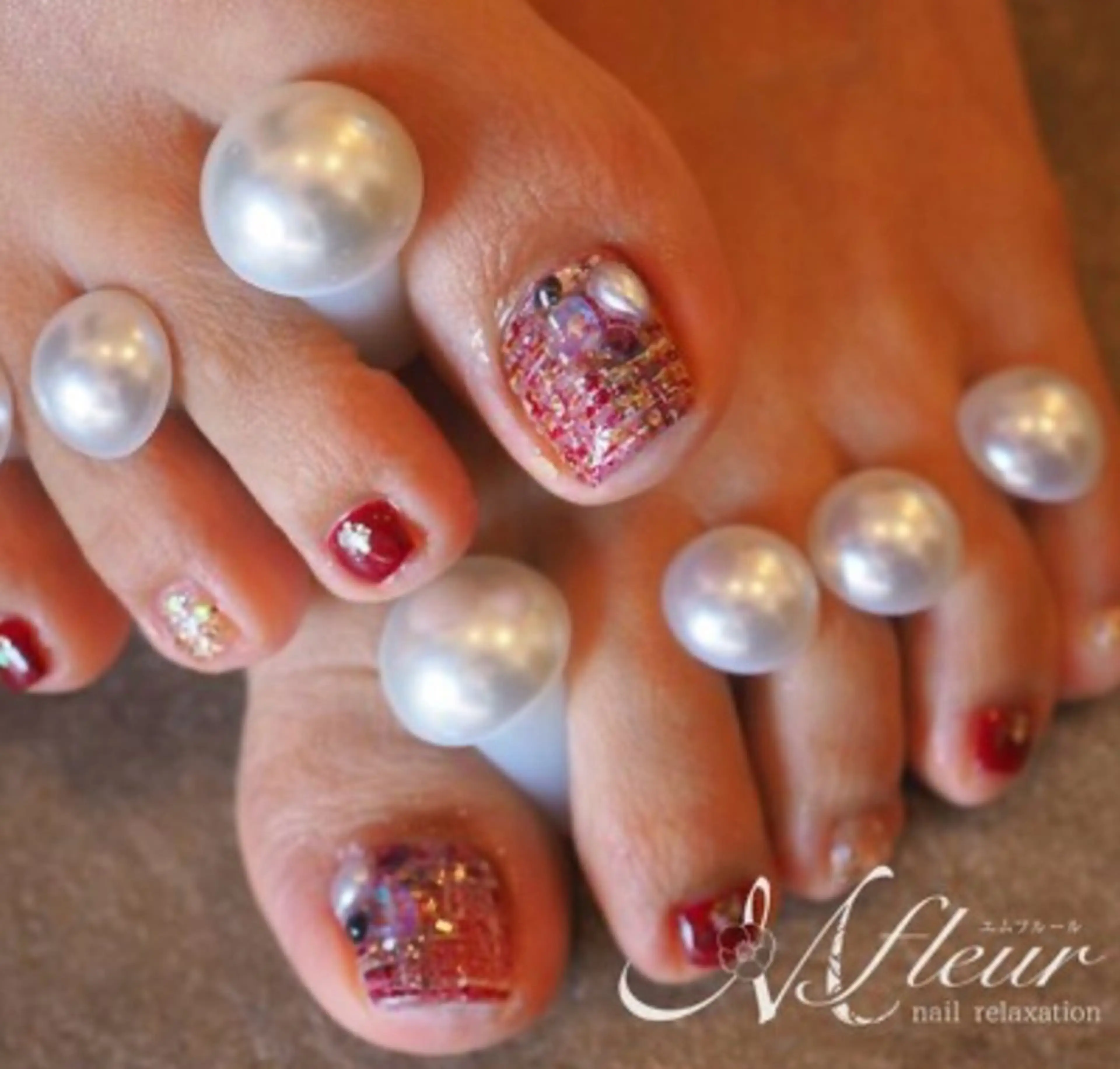 ネイル フットネイル M fleur nail&beauty【エムフルール】所属・Mfleur ナオのネイルデザイン