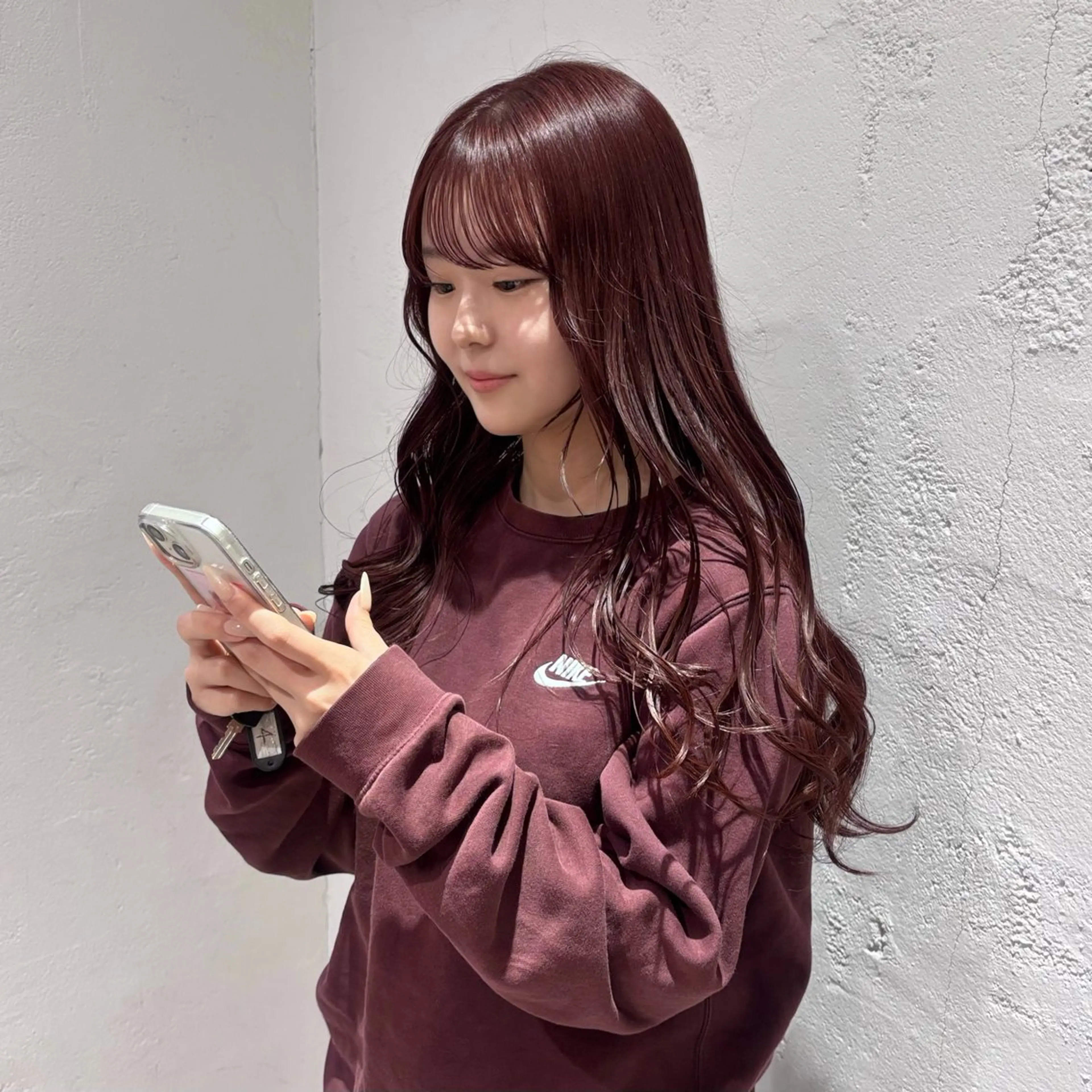 ロング カラー レッドカラー ボブ/メンズ/パーマ /Tamakiのヘアスタイル