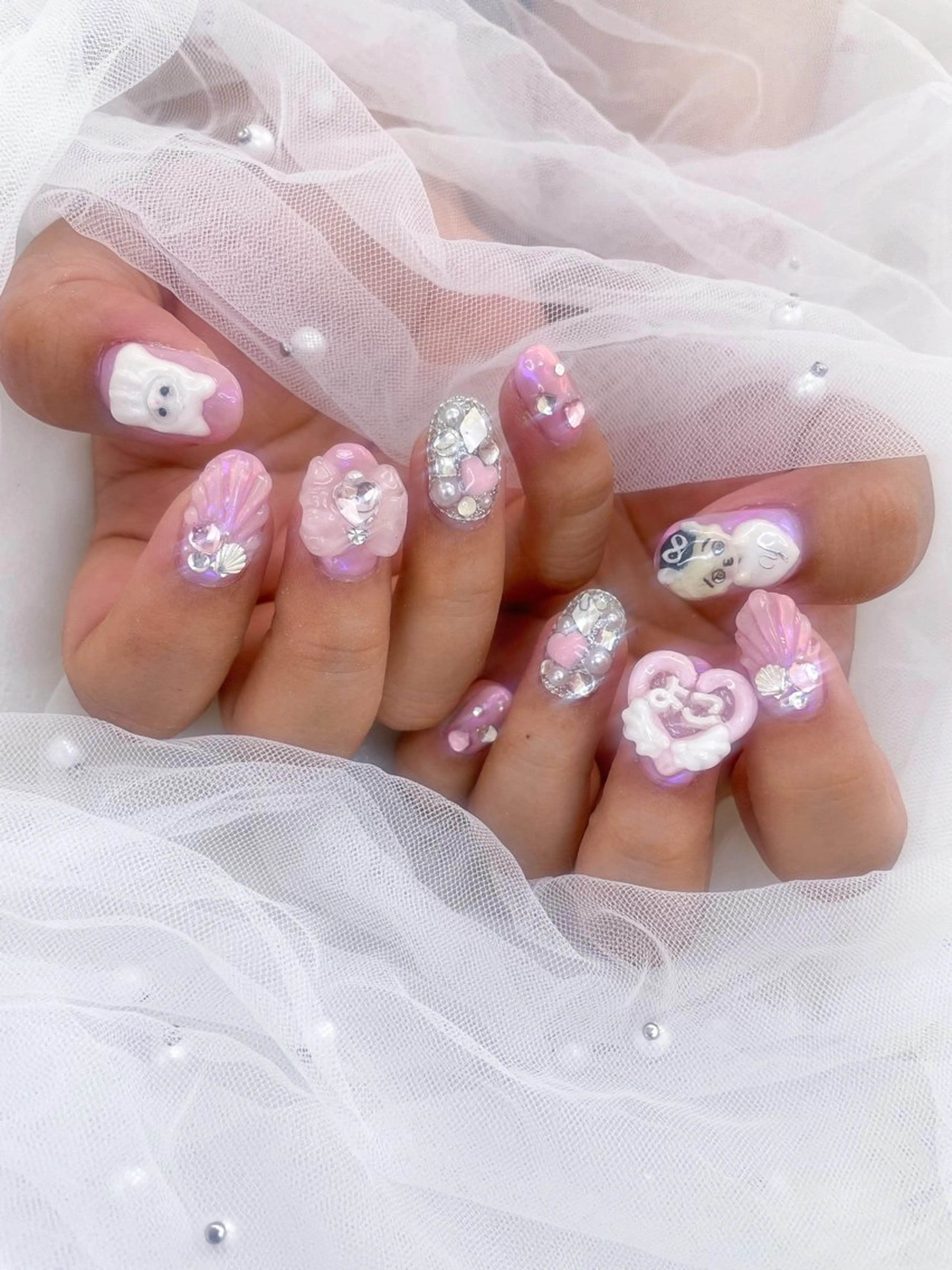 ネイル 持ち込み ハンドネイル 五十嵐 美智のネイルデザイン