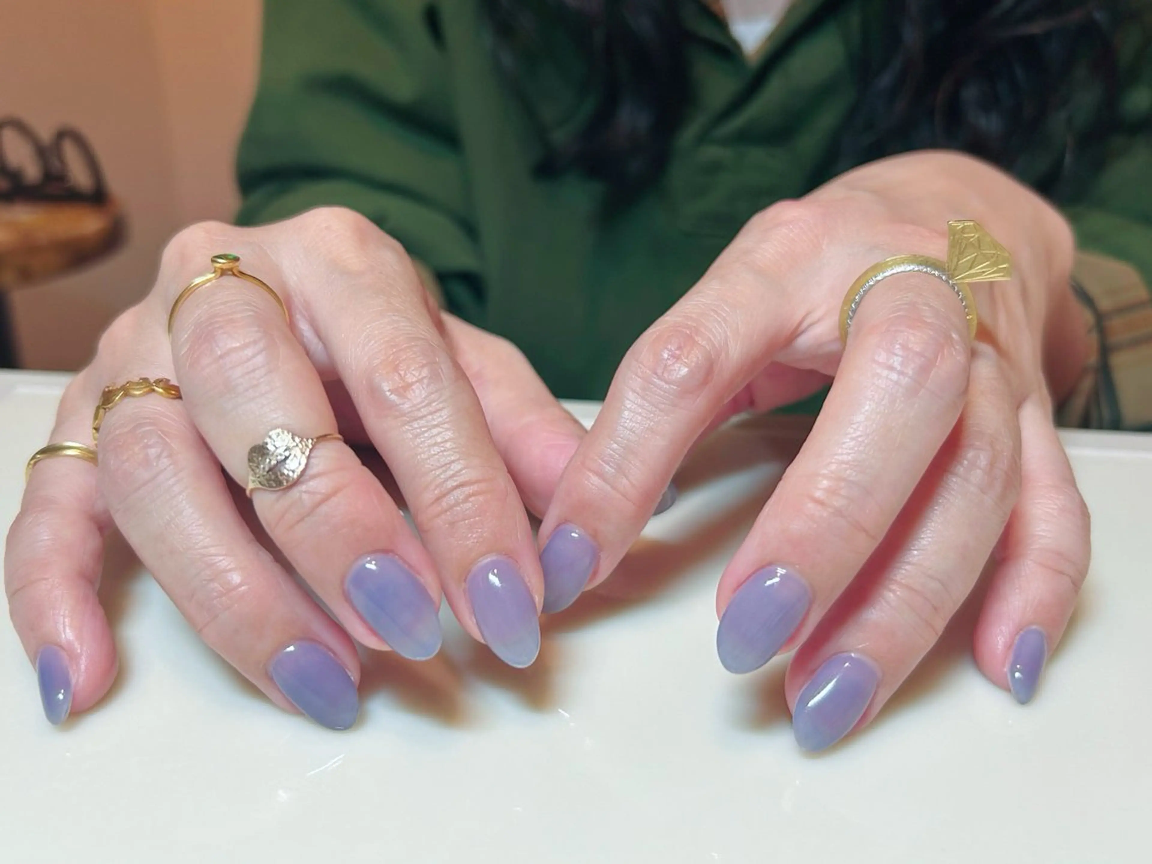 オフ無料🆓プレミアムなワンカラー💅長持ち＆強度の安定感。浮きやすい、亀裂が入りやすい等でお悩みの方にお勧めメニュー。の写真