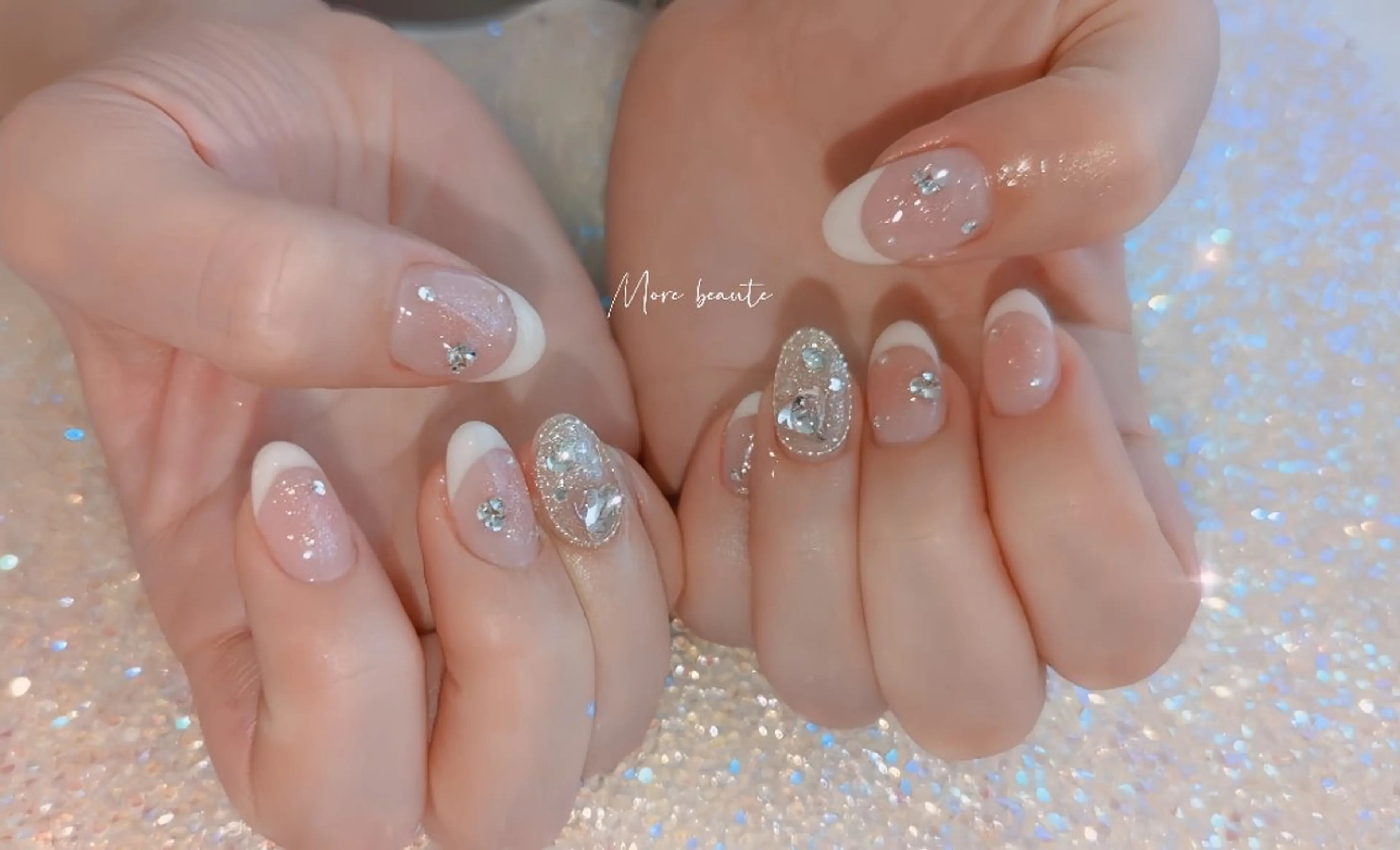ネイル アートネイル ジェルネイル ハート 韓国ネイル マグネットネイル ハンドネイル I LOVE ME  NAIL.｡.:*♡のネイルデザイン
