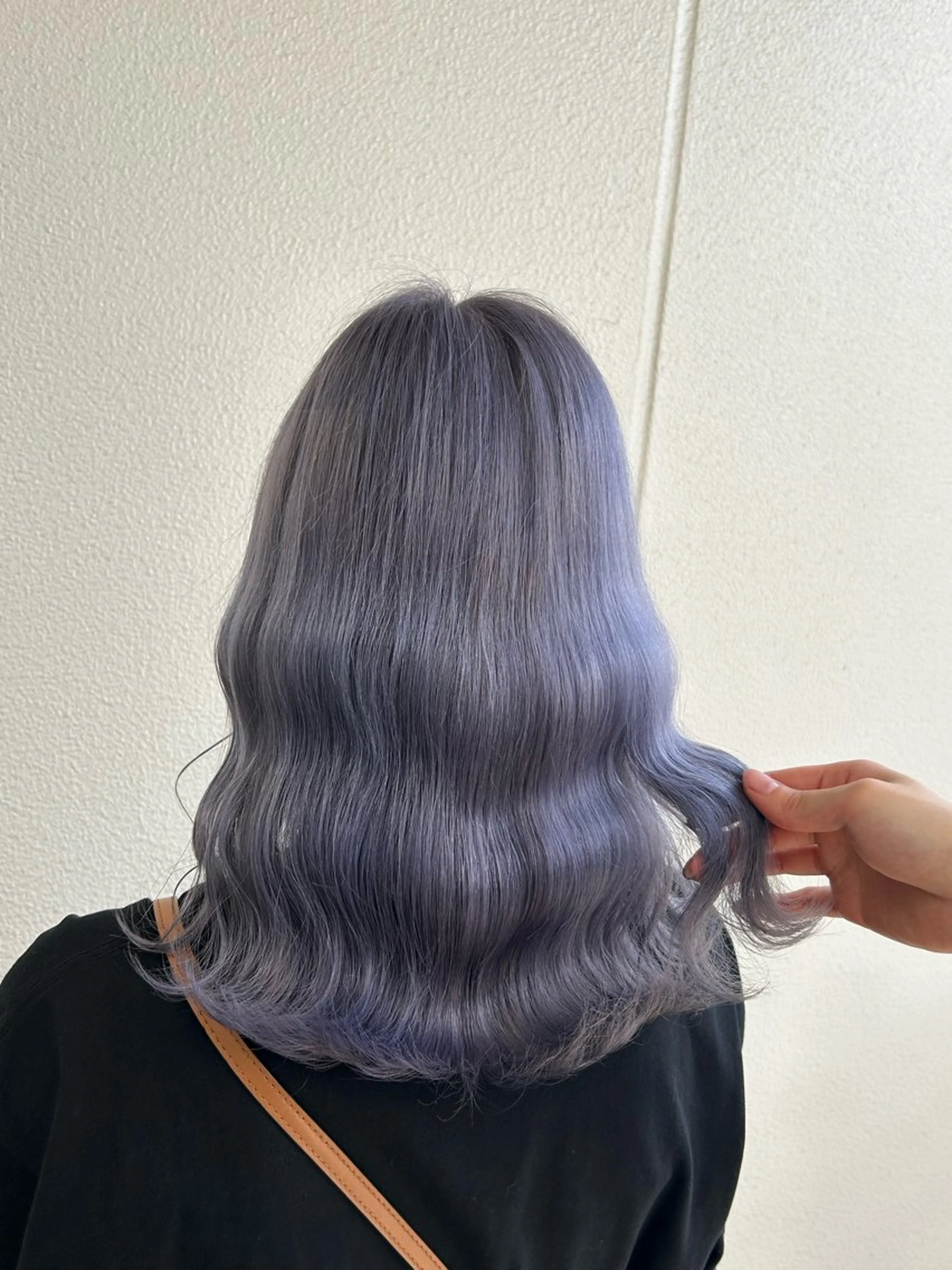 ミディアム カラー ヘアアレンジ ラベンダーカラー シルバー 《暖色/韓国hair 》🇰🇷桑原ユキネのヘアスタイル