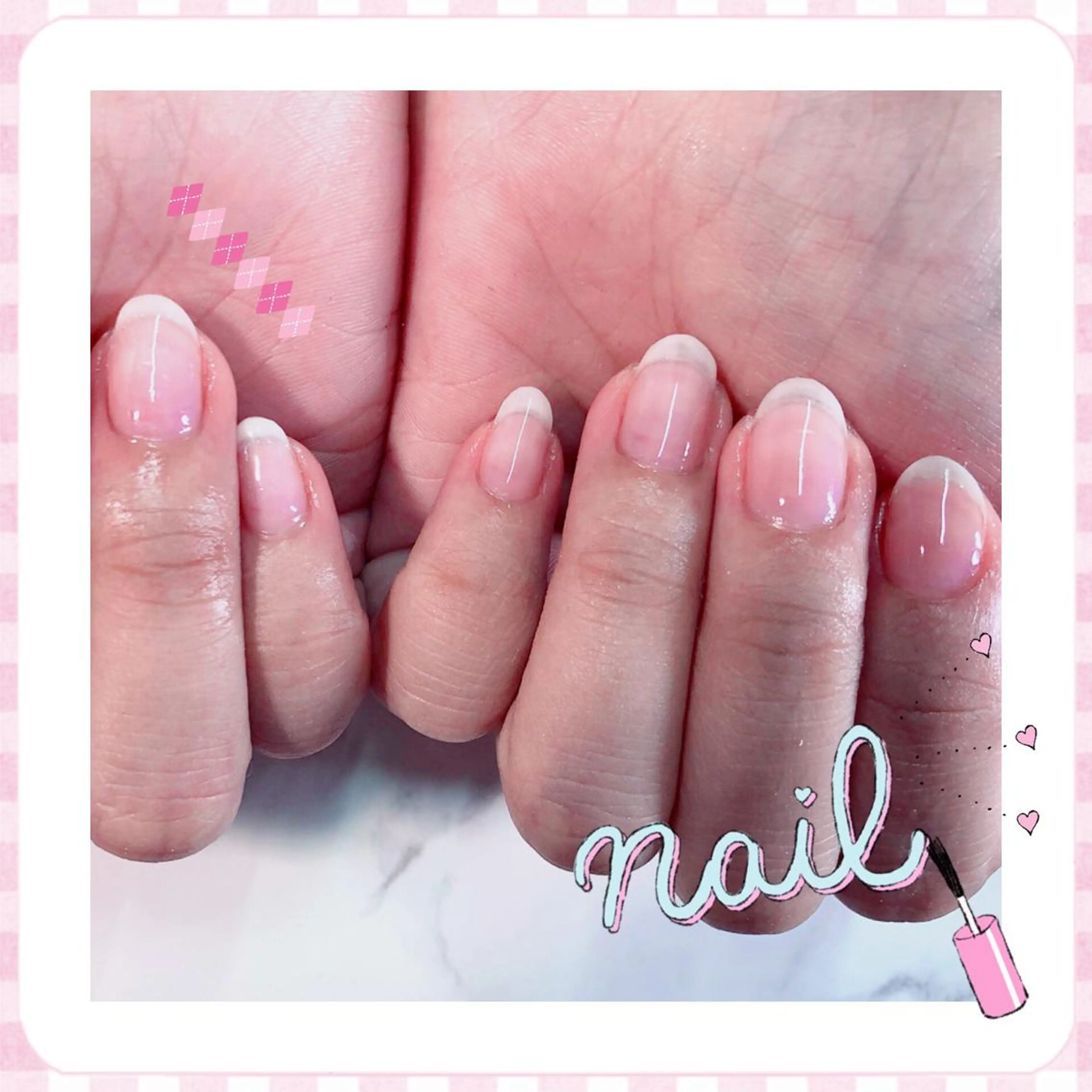 ネイル フレンチネイル ラメ(グリッター) ネイルサロン翼所属・ネイルサロン 翼【仙川4分】のネイルデザイン