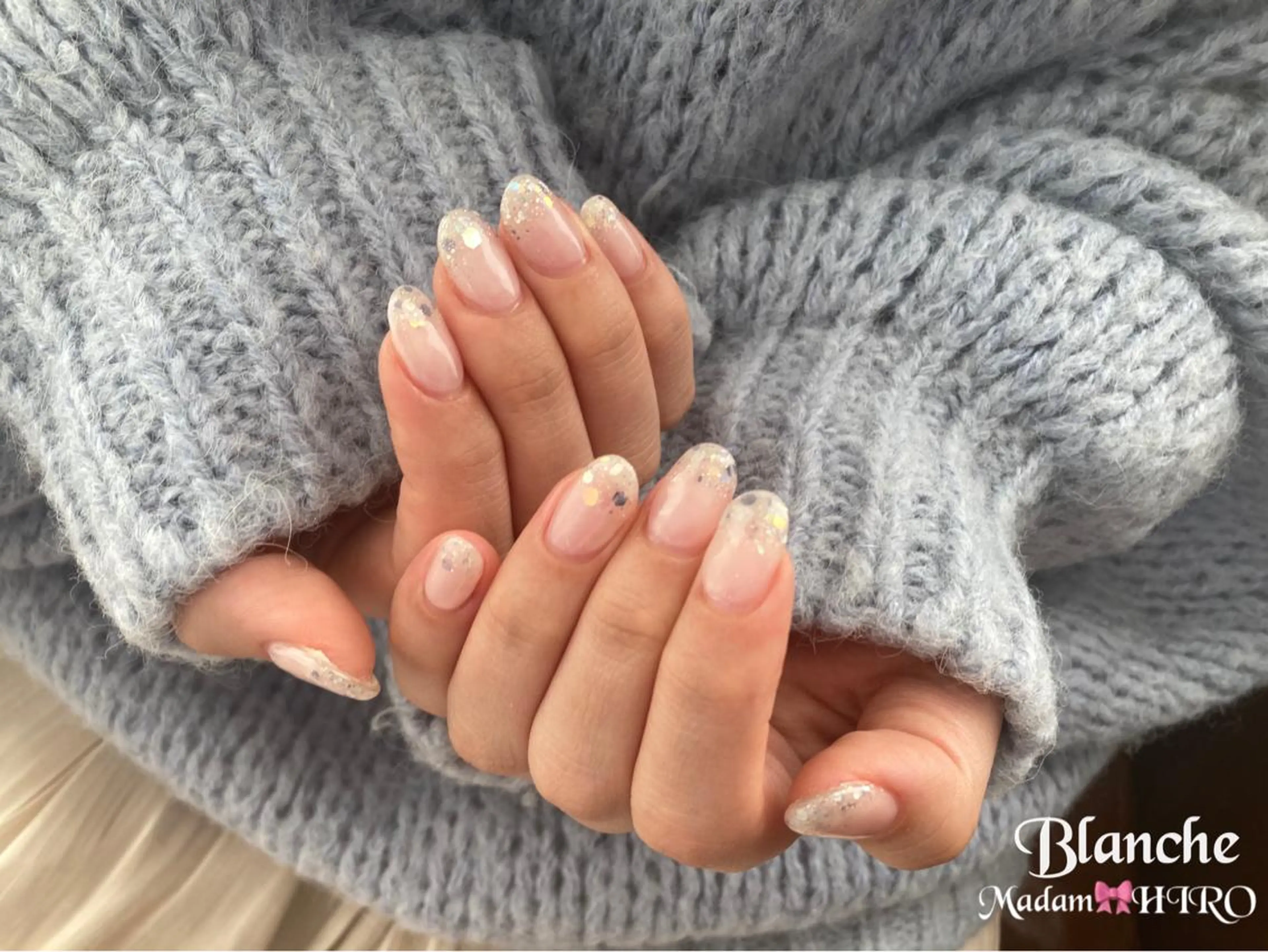 ネイル オーロラネイル ラメ(グリッター) Lianネイル 寛子Lianのネイルデザイン