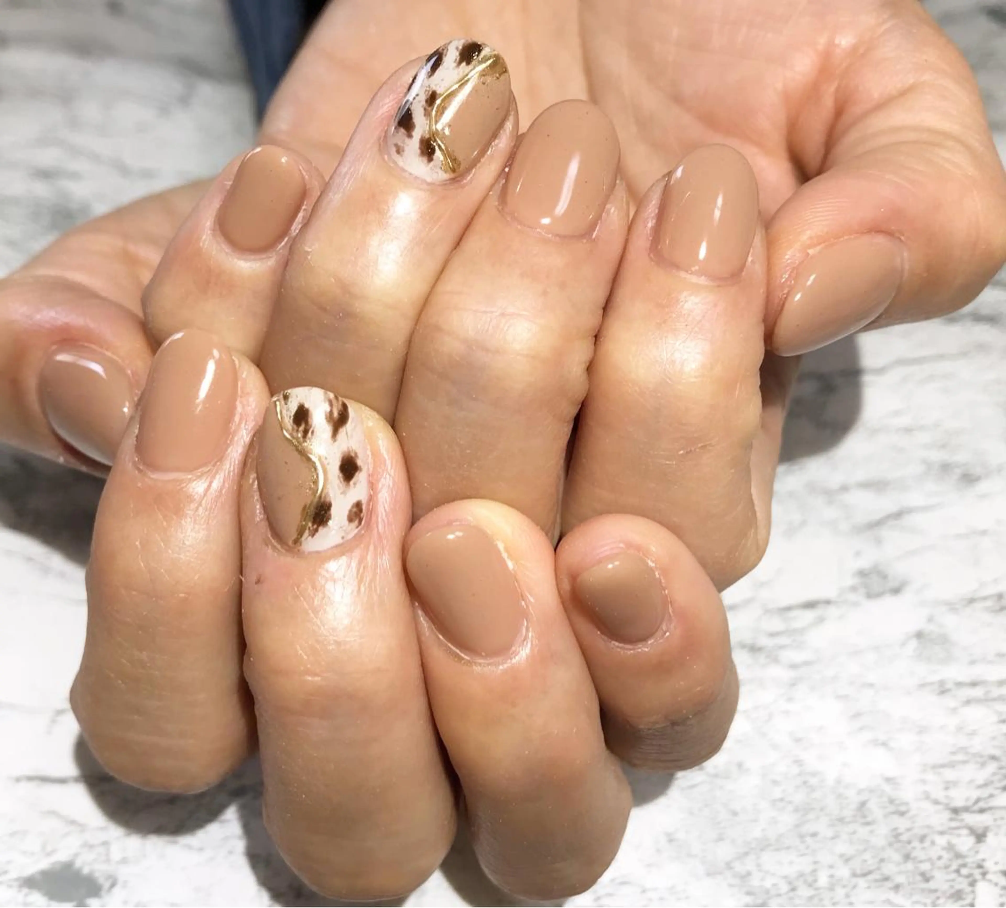 ネイル アニマル柄 フットネイル ニュアンスネイル シンプルネイル 春ネイル ネイル フフラ所属・nail fufla ♡yamane♡のネイルデザイン