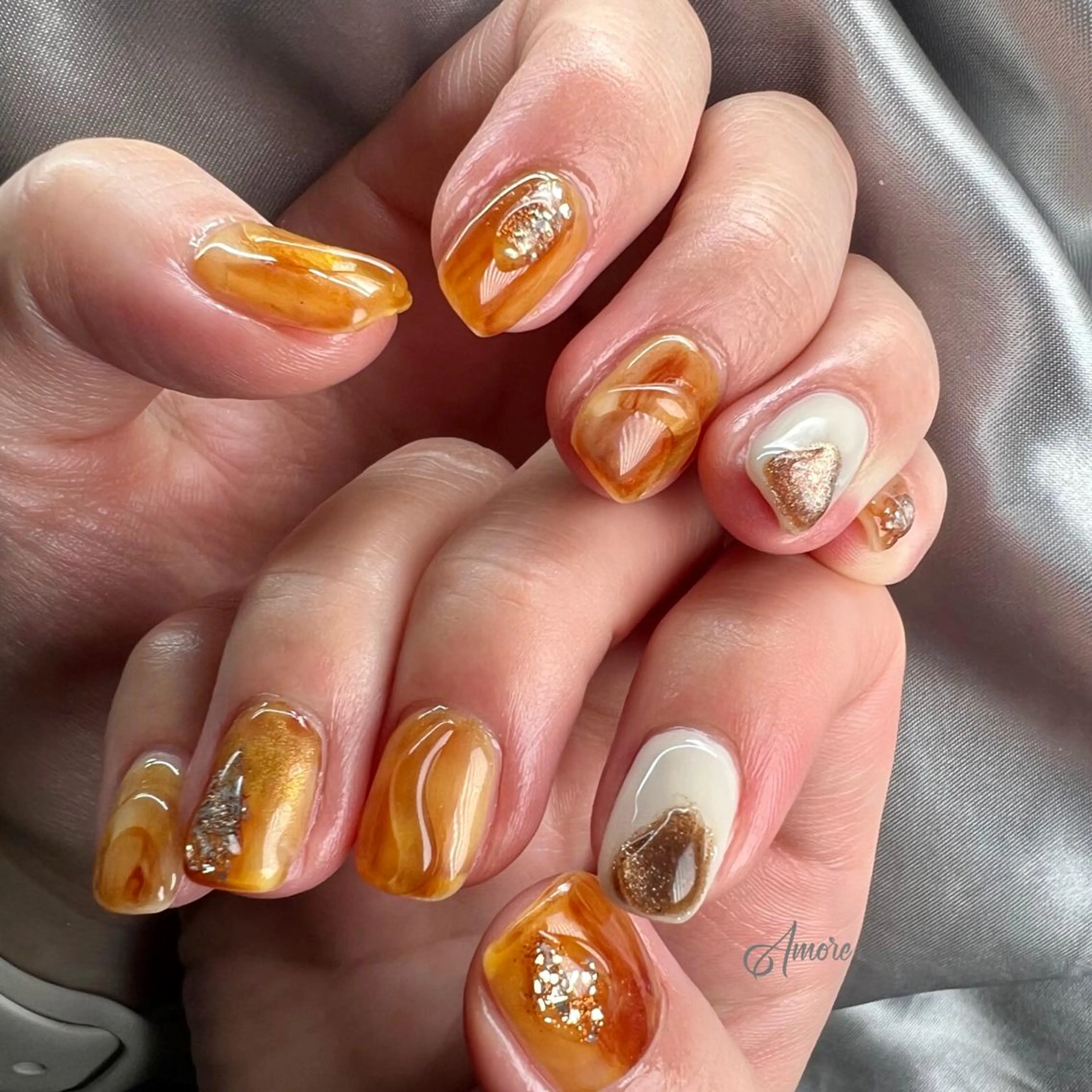 ネイル ジェルネイル 韓国ネイル パラジェル 夏ネイル You kyehwaのネイルデザイン