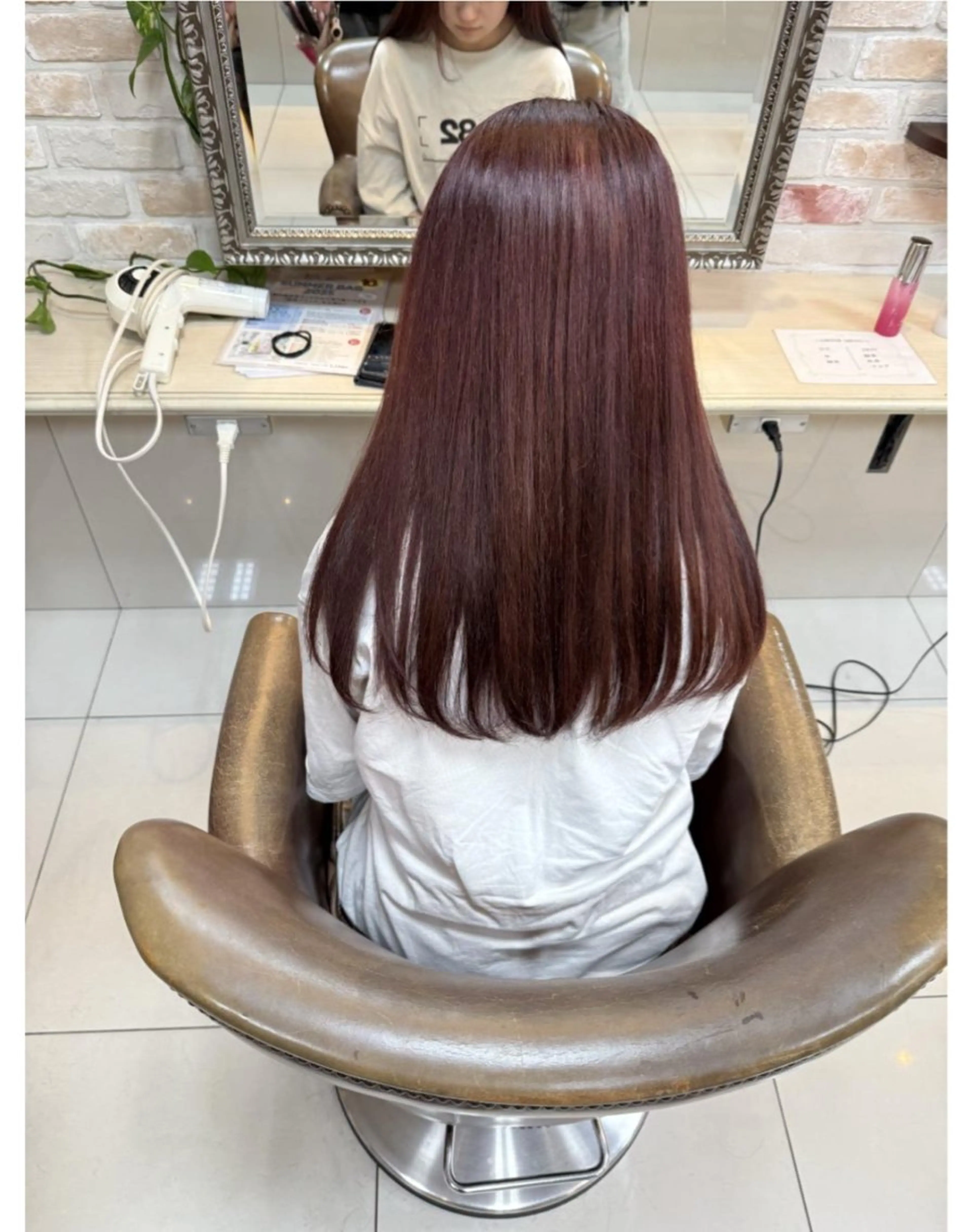 ロング カラー ヘアカラー トリートメント 藤野 勇気のヘアスタイル