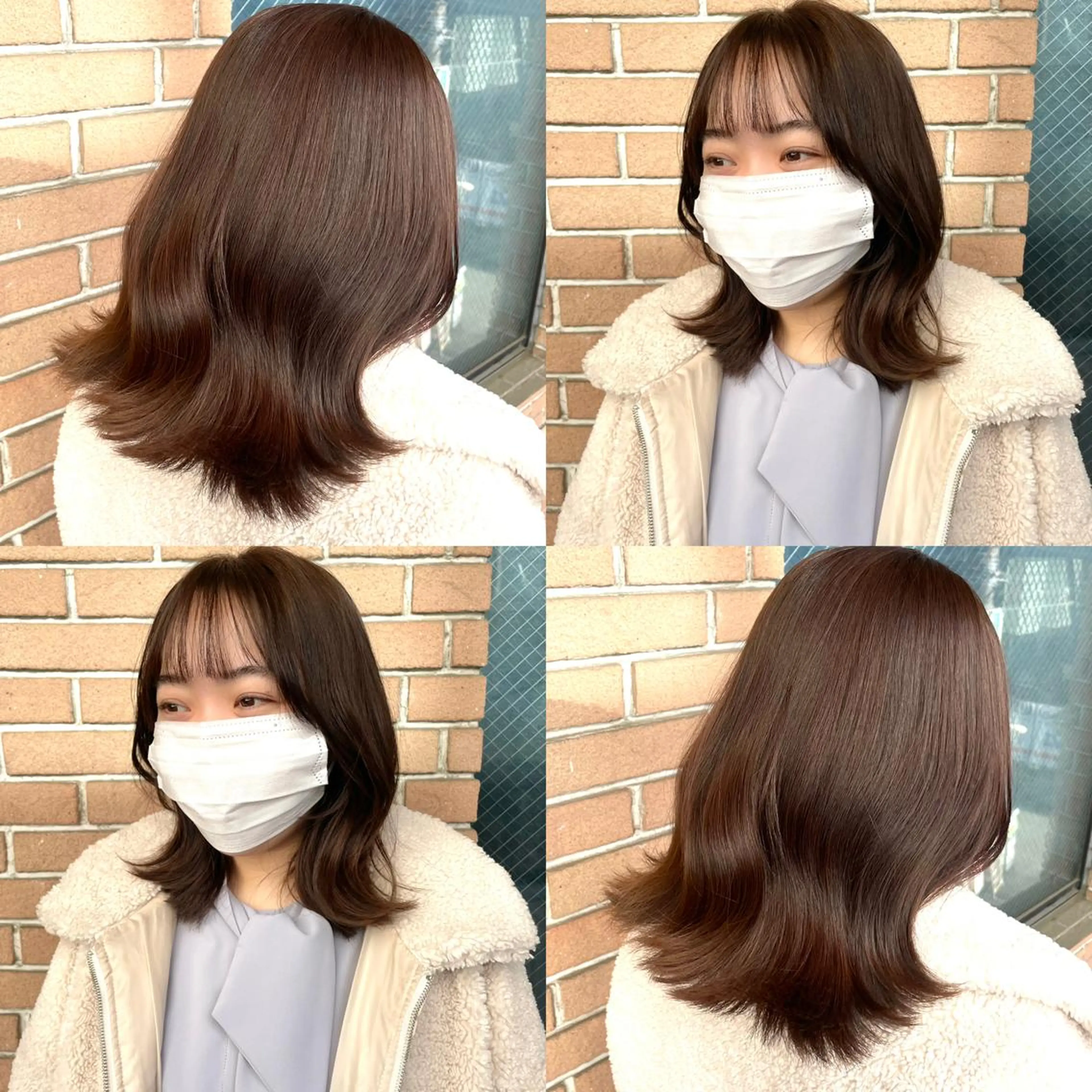 ミディアム カラー ボブヘアカット Rikapi❤️のヘアスタイル