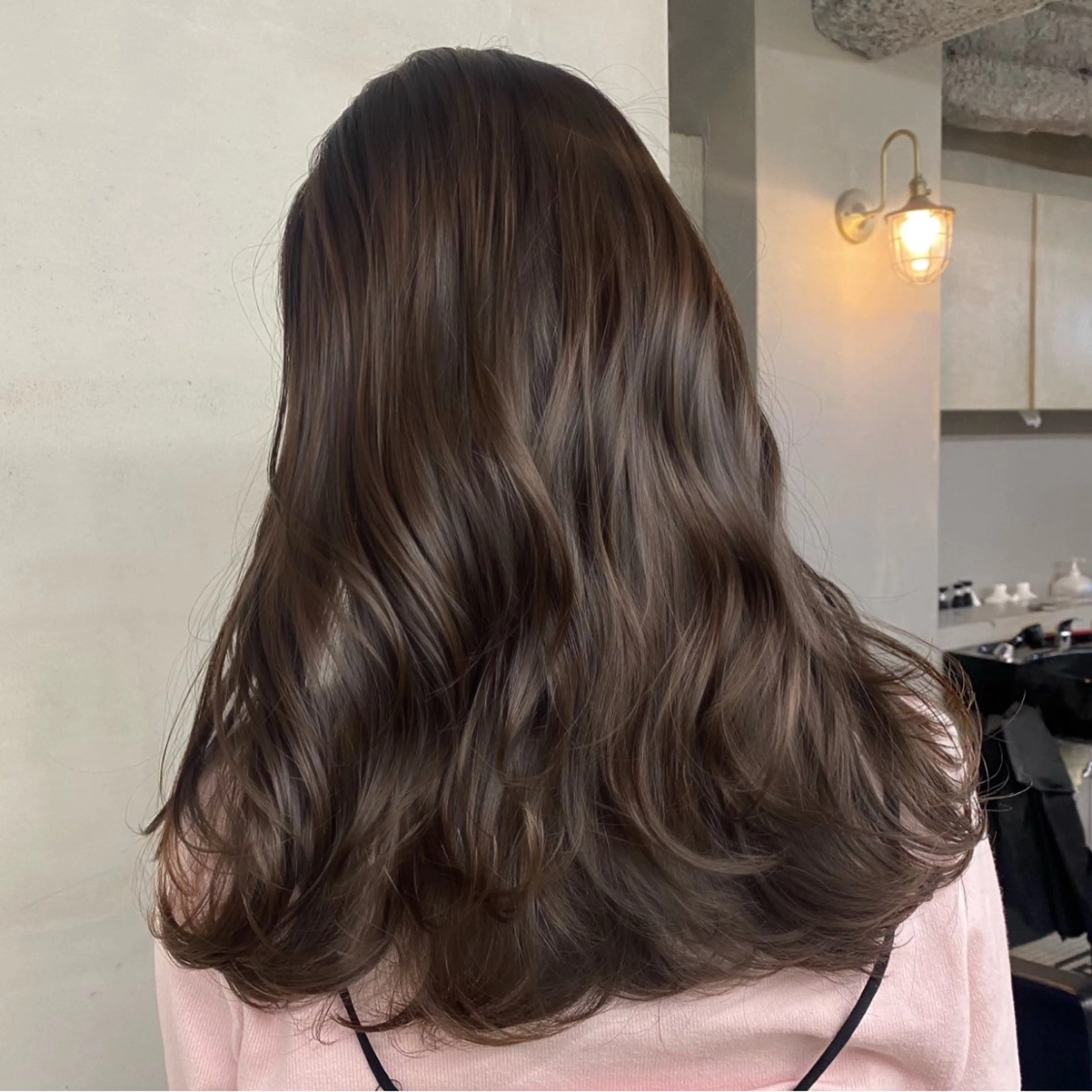 ロング カラー 新宿/韓国ヘア/ 髪質改善ストレートのヘアスタイル