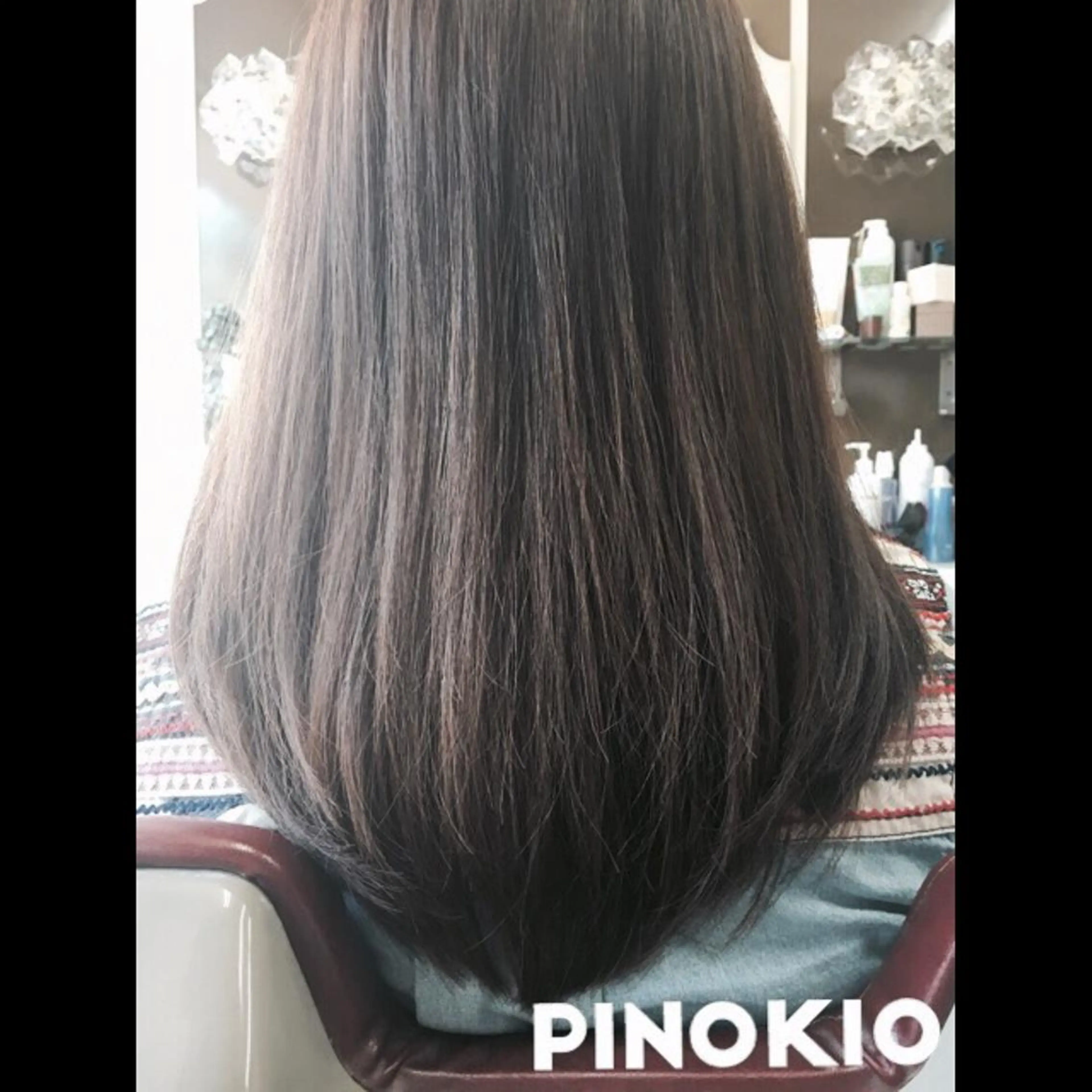 セミロング カラー アッシュ ブルーカラー ブルーアッシュ ストウ ナナエのヘアスタイル