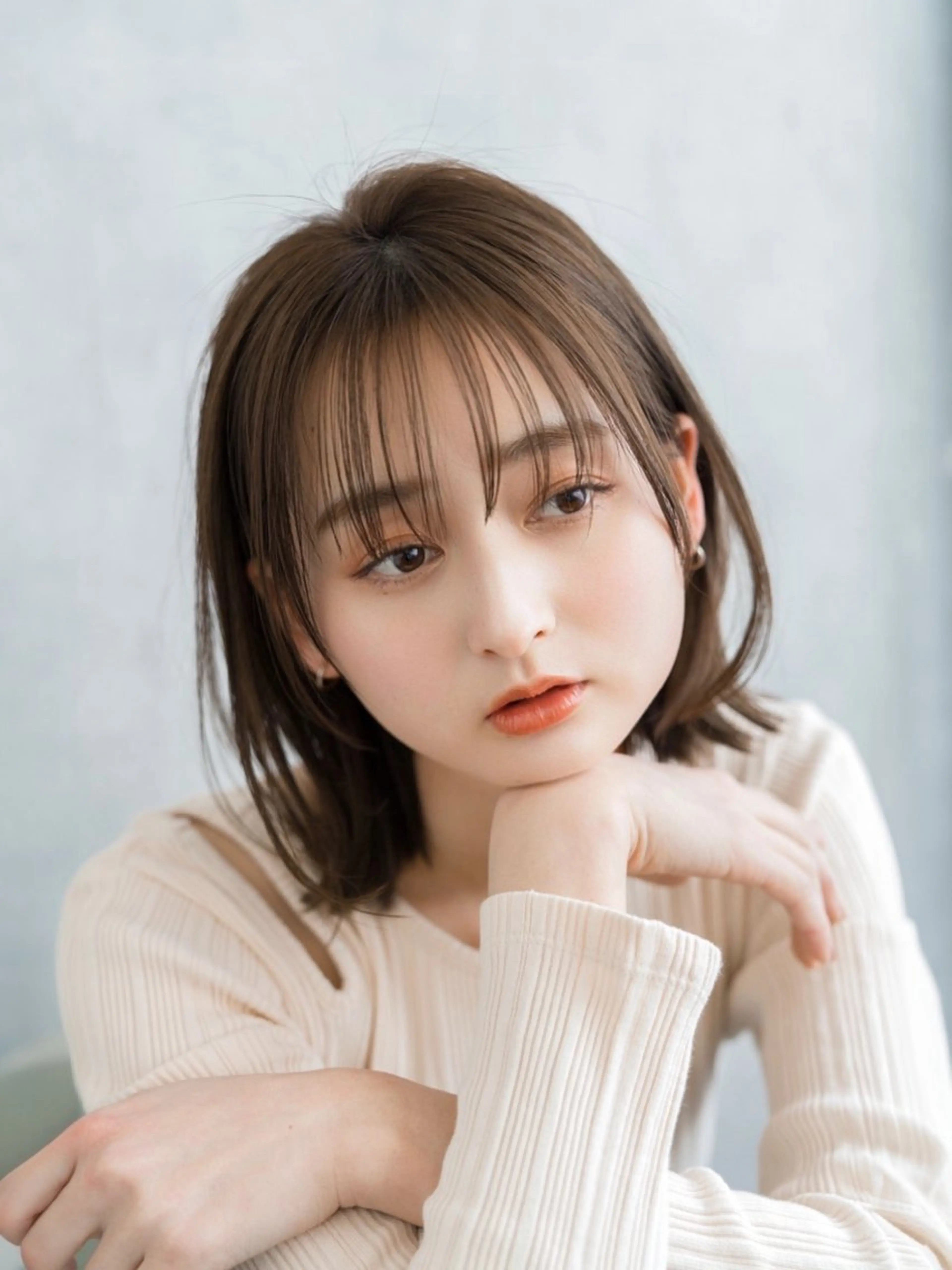 ミディアム カットカラーパーマ 募集／Otohaのヘアスタイル