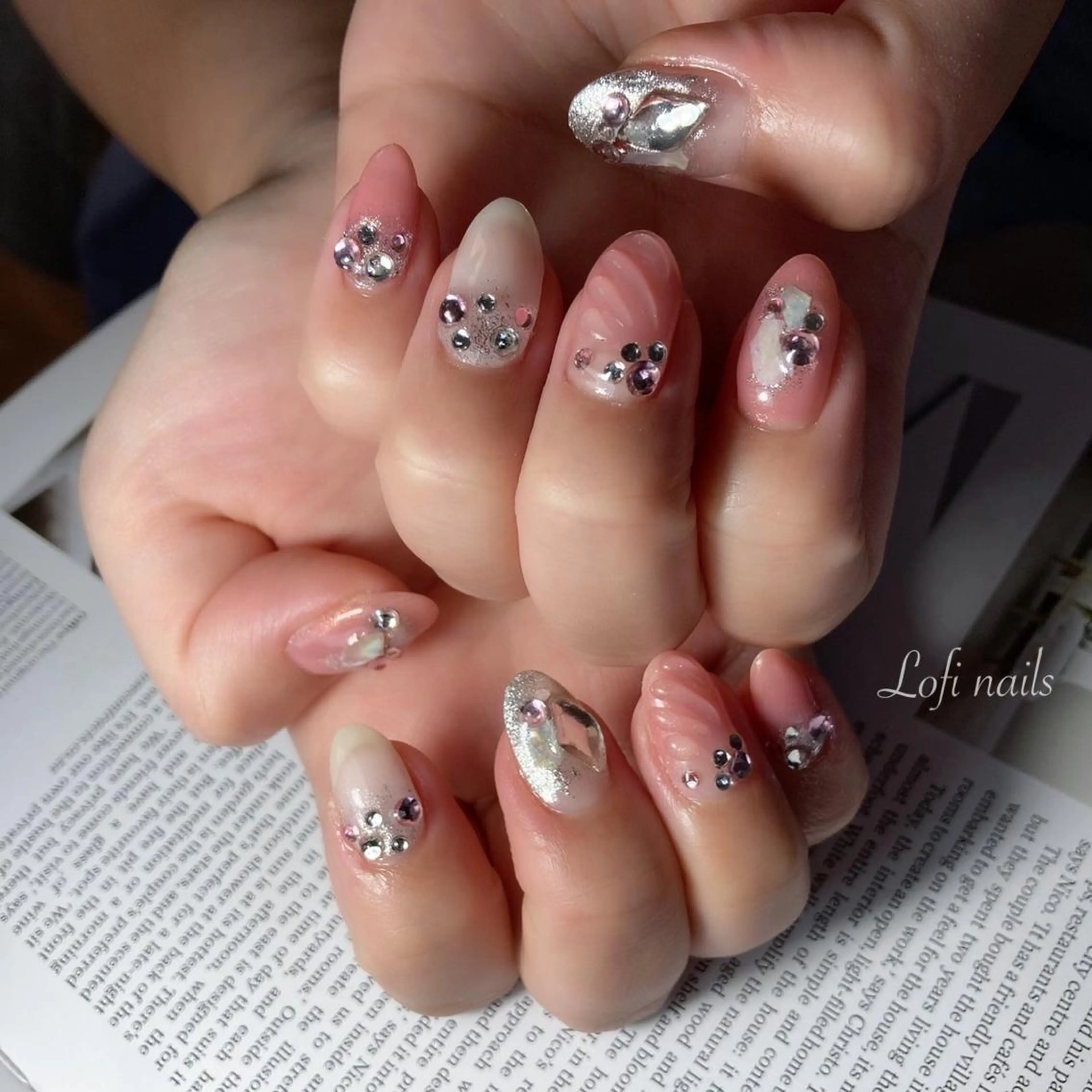 ネイル ゴールド ピンク Lofi nails ゆきこのネイルデザイン