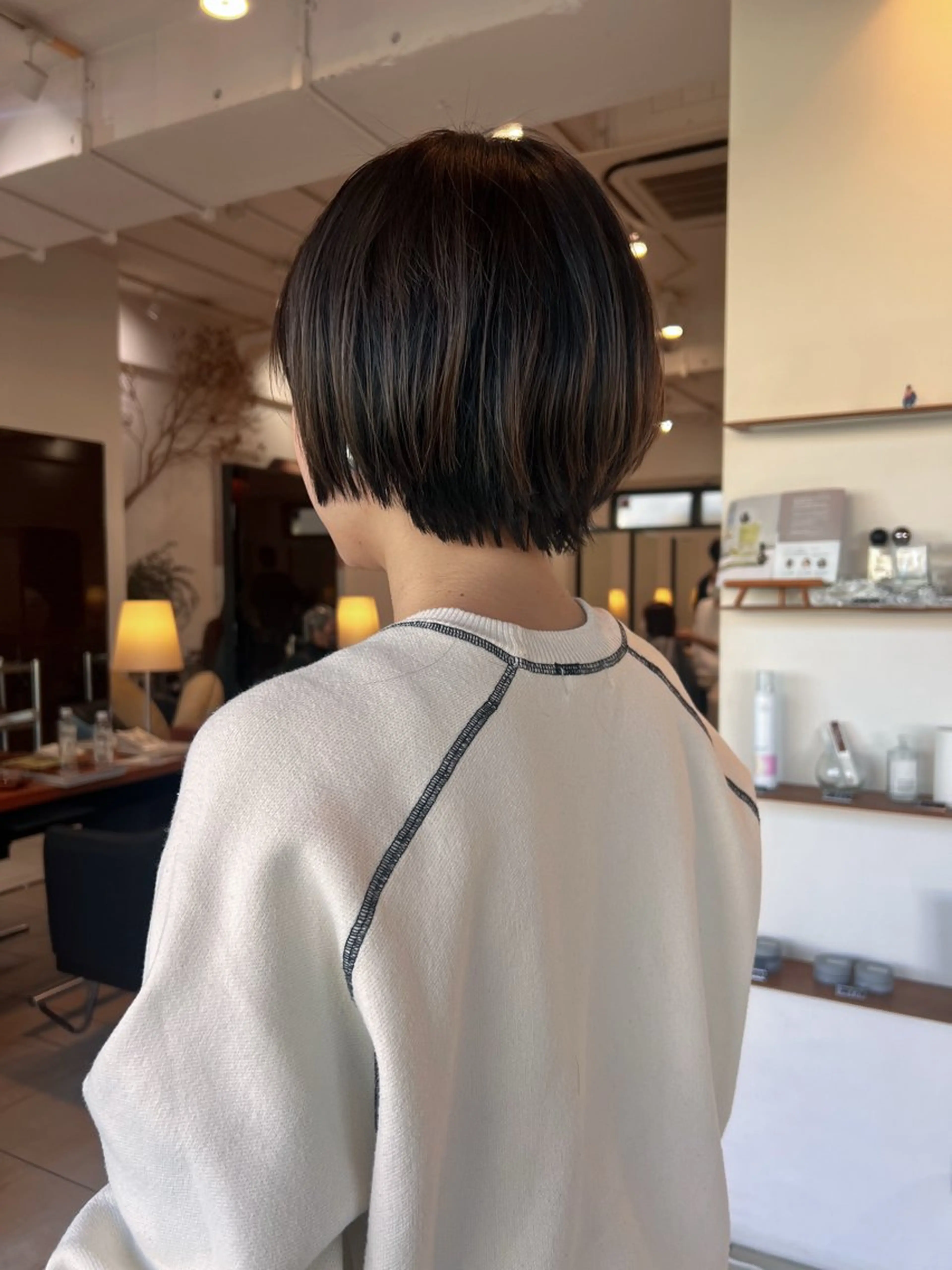 ショート ショートボブ ボブ ショートヘア リリカ🐈‍⬛ブリー チカラー/上永谷のヘアスタイル