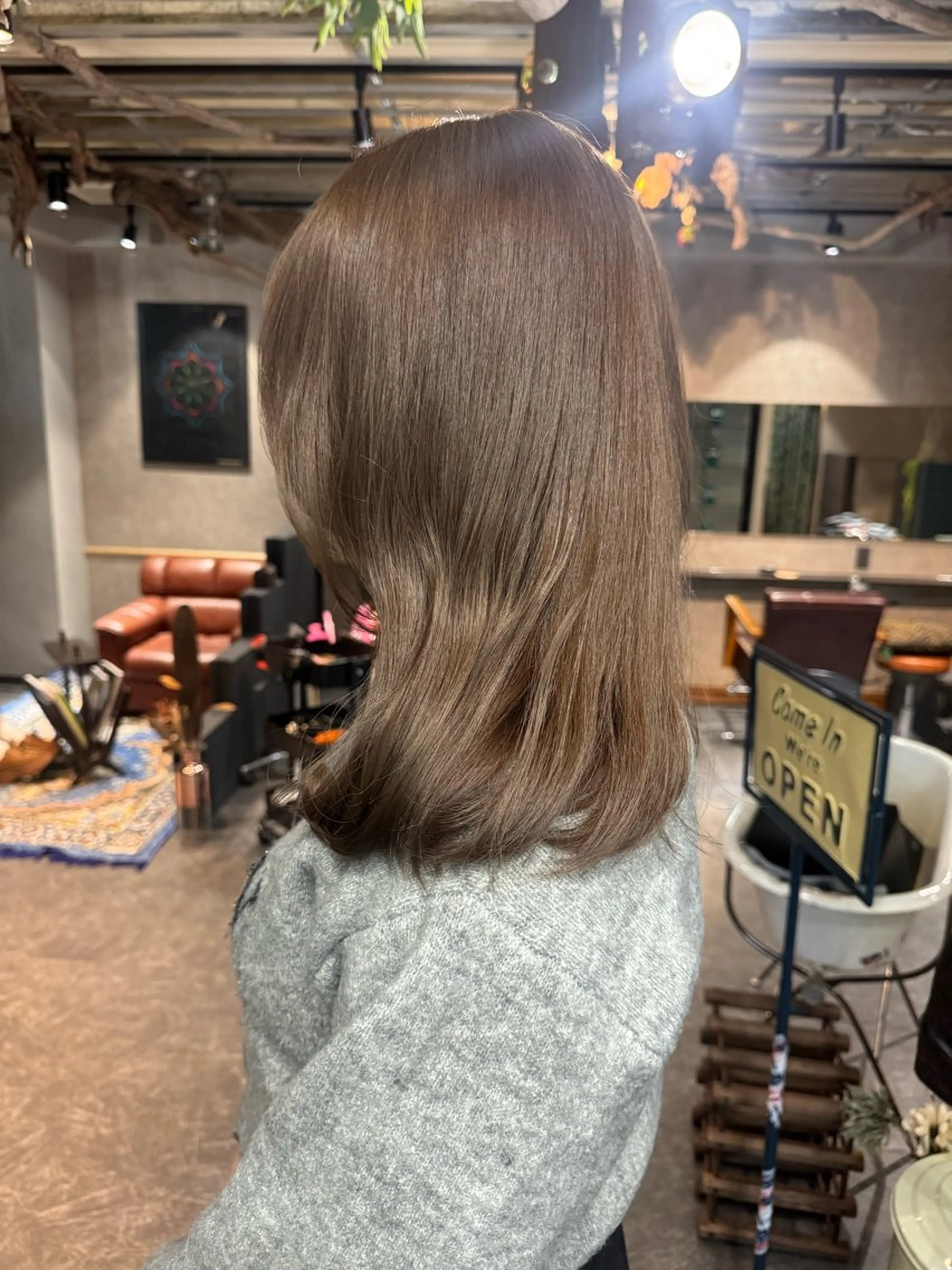 ミディアム カラー パーマ ヘアアレンジ メンズ ヘアカラー 心斎橋美容室 Junのヘアスタイル