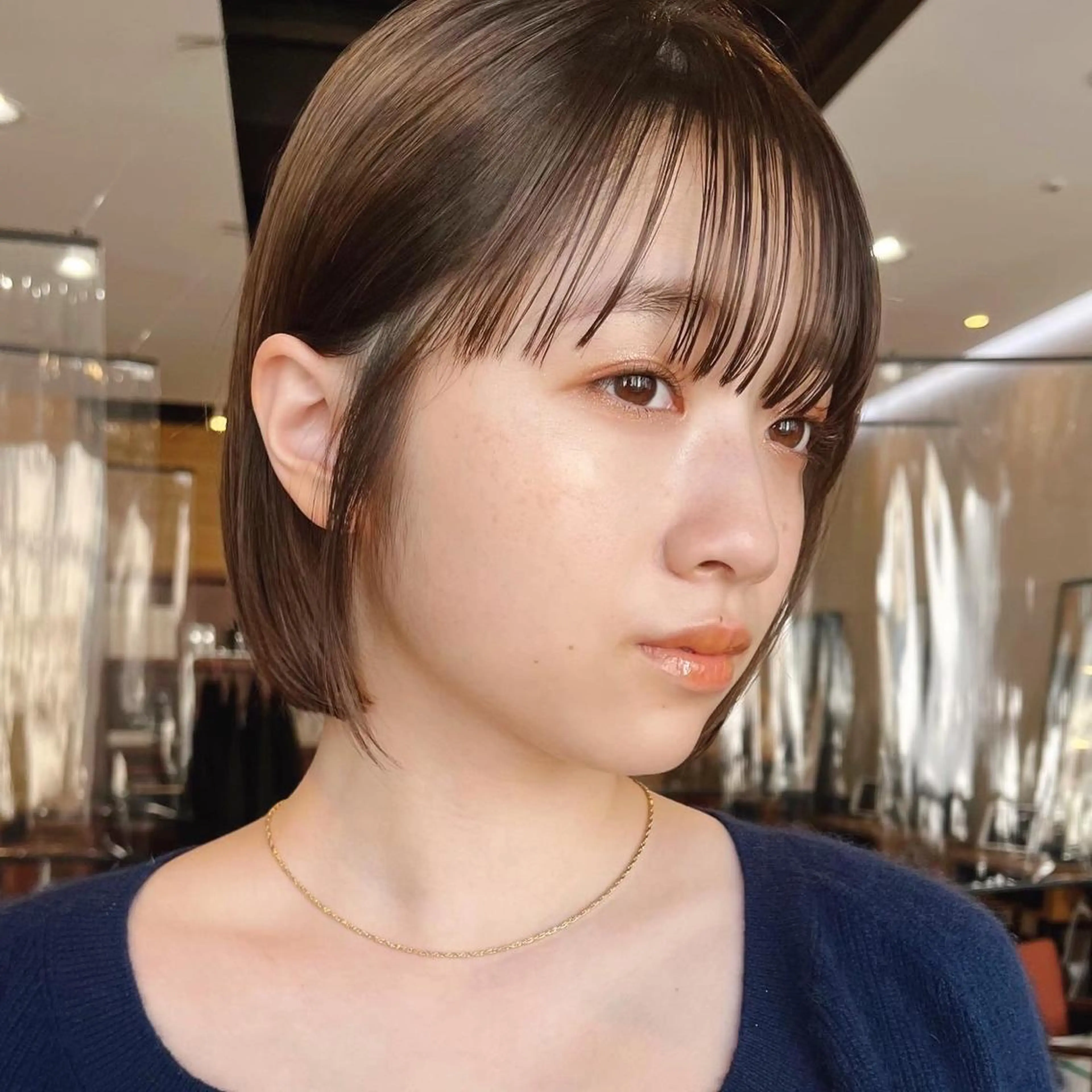 ミディアム カラー カット ヘアカラー トリートメント 🌱小顔ヘア/ボブ ミディアム/双葉🌱のヘアスタイル