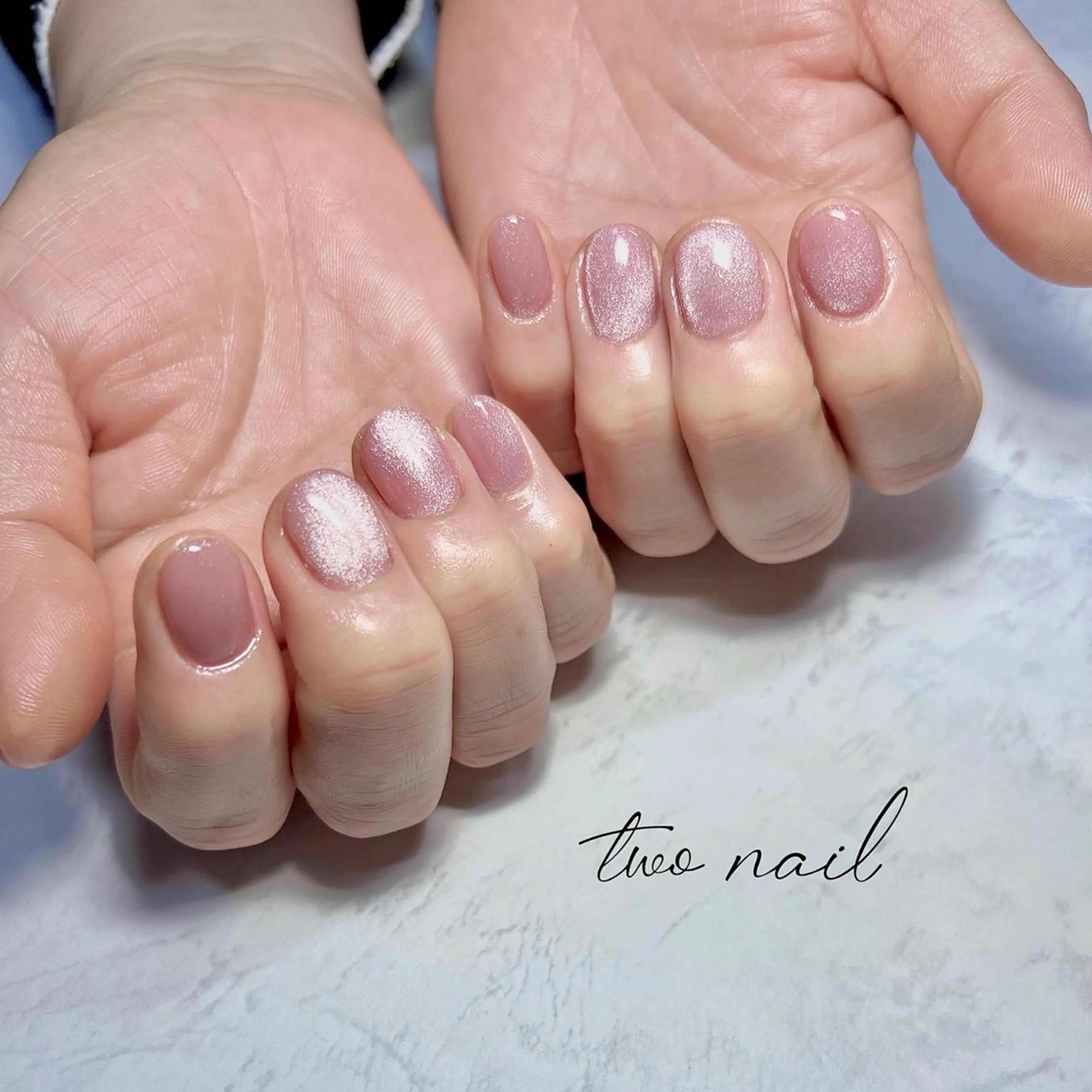 ネイル アートネイル フットネイル ハート マグネットネイル ニュアンスネイル ハンドネイル two nailのネイルデザイン