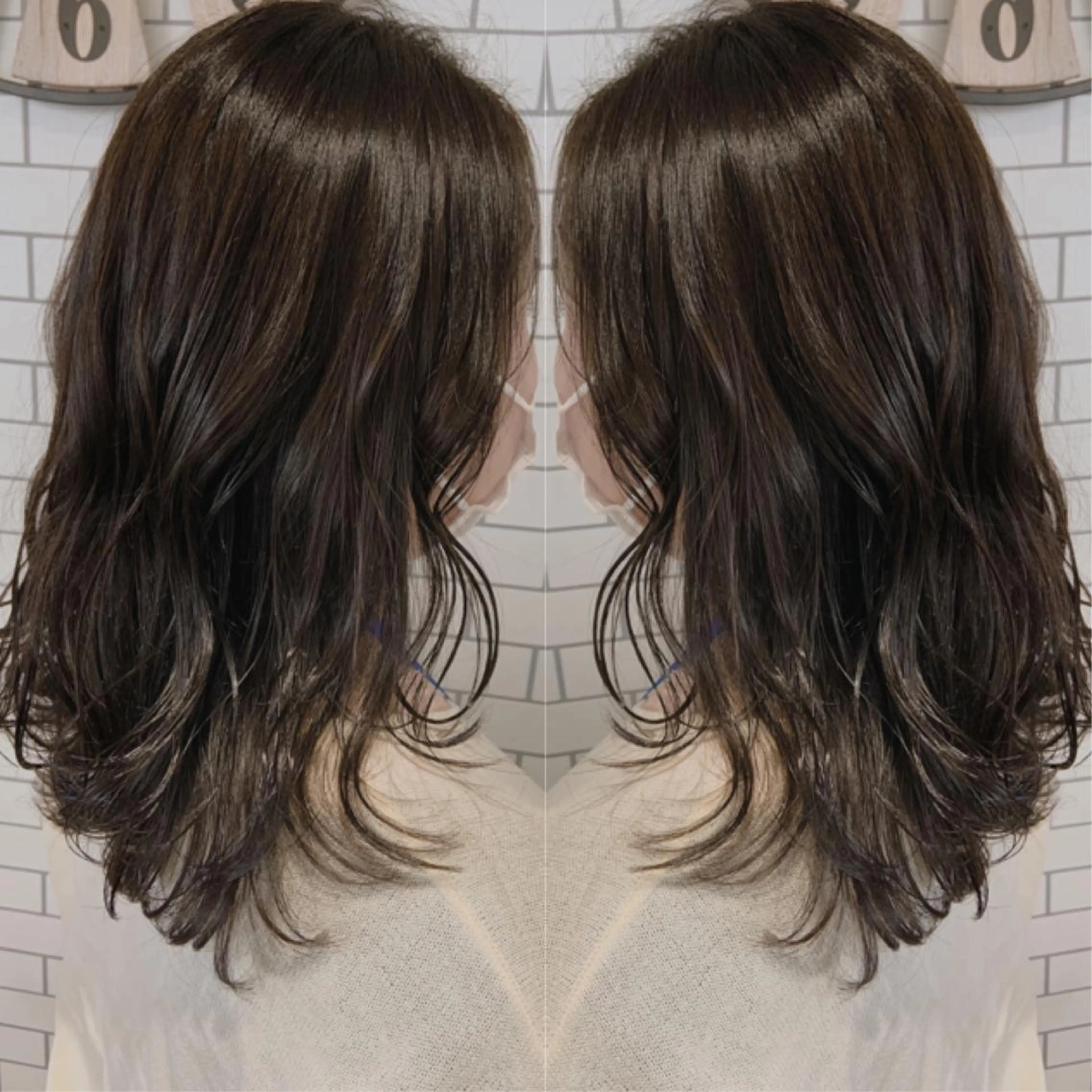 ミディアム カラー ヘアアレンジ 透明感カラー グレージュ イルミナカラー rita atelier 【リタ】所属・韓国hair🦋 Nanaのヘアスタイル