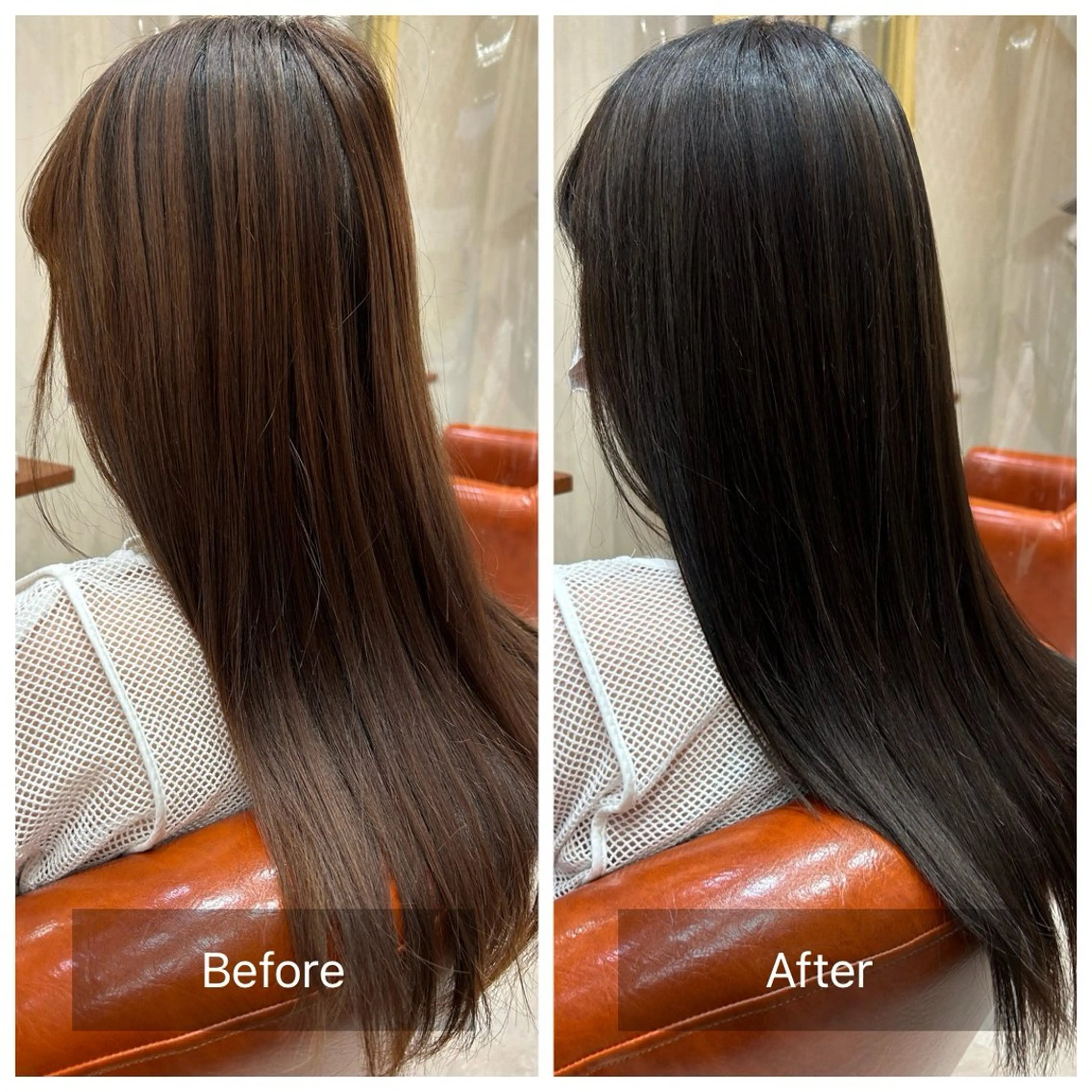 ワンカラー＋頭皮保護＋ブローの写真