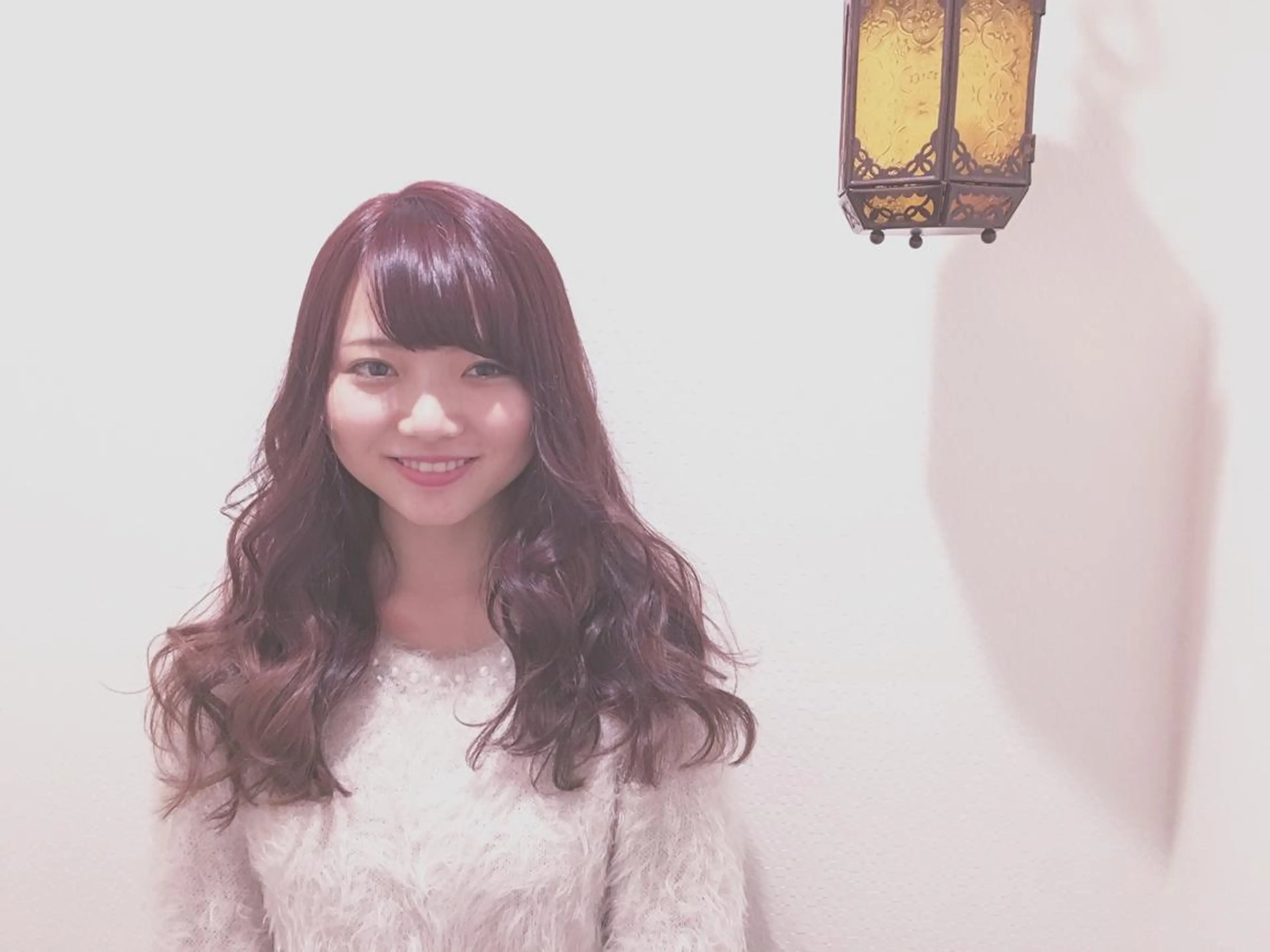 ロング カラー カシス ピンクカラー てんま さやかのヘアスタイル