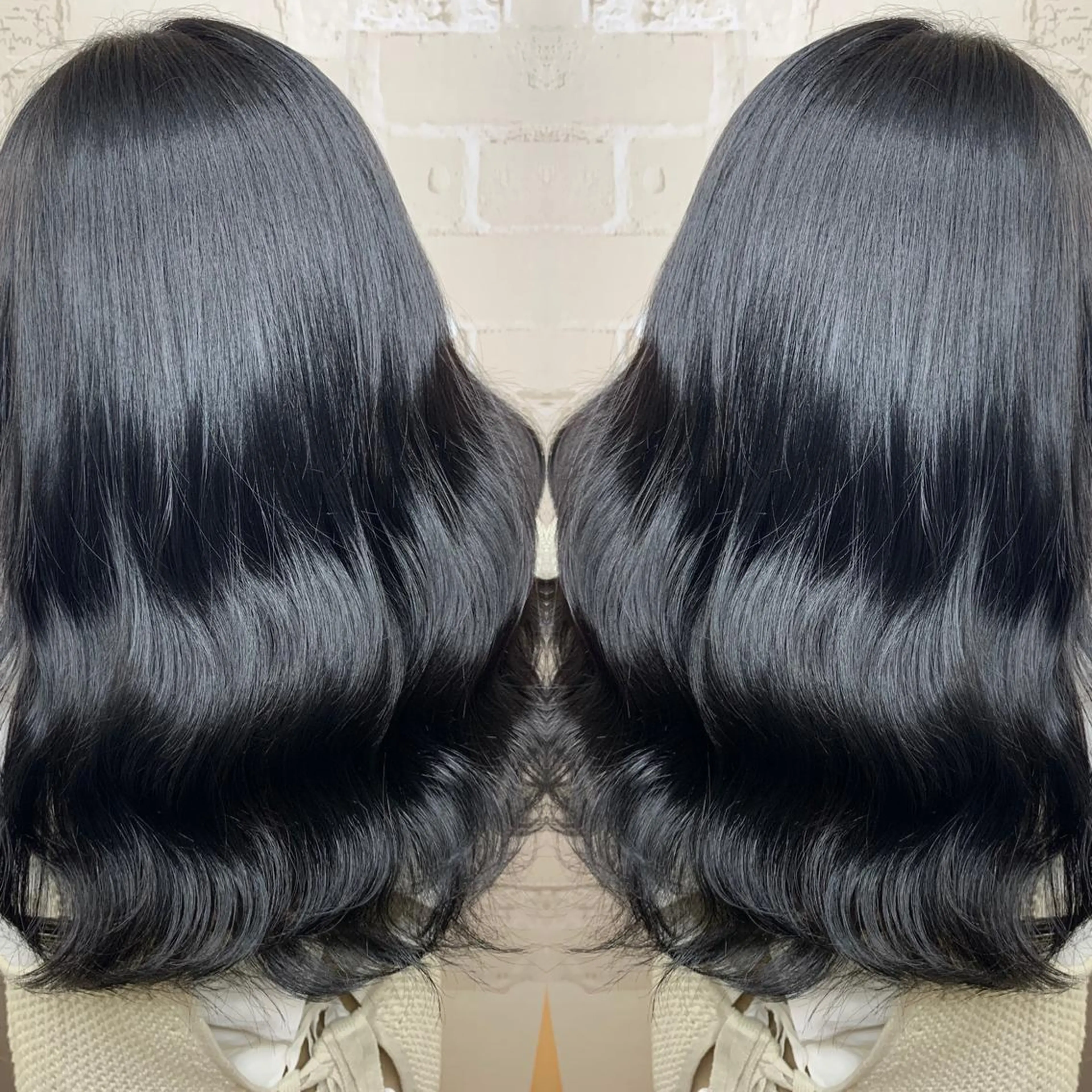 セミロング カラー ヘアアレンジ beautism clock所属・韓国風🇰🇷うる艶 レイヤー/海青🫧のヘアスタイル