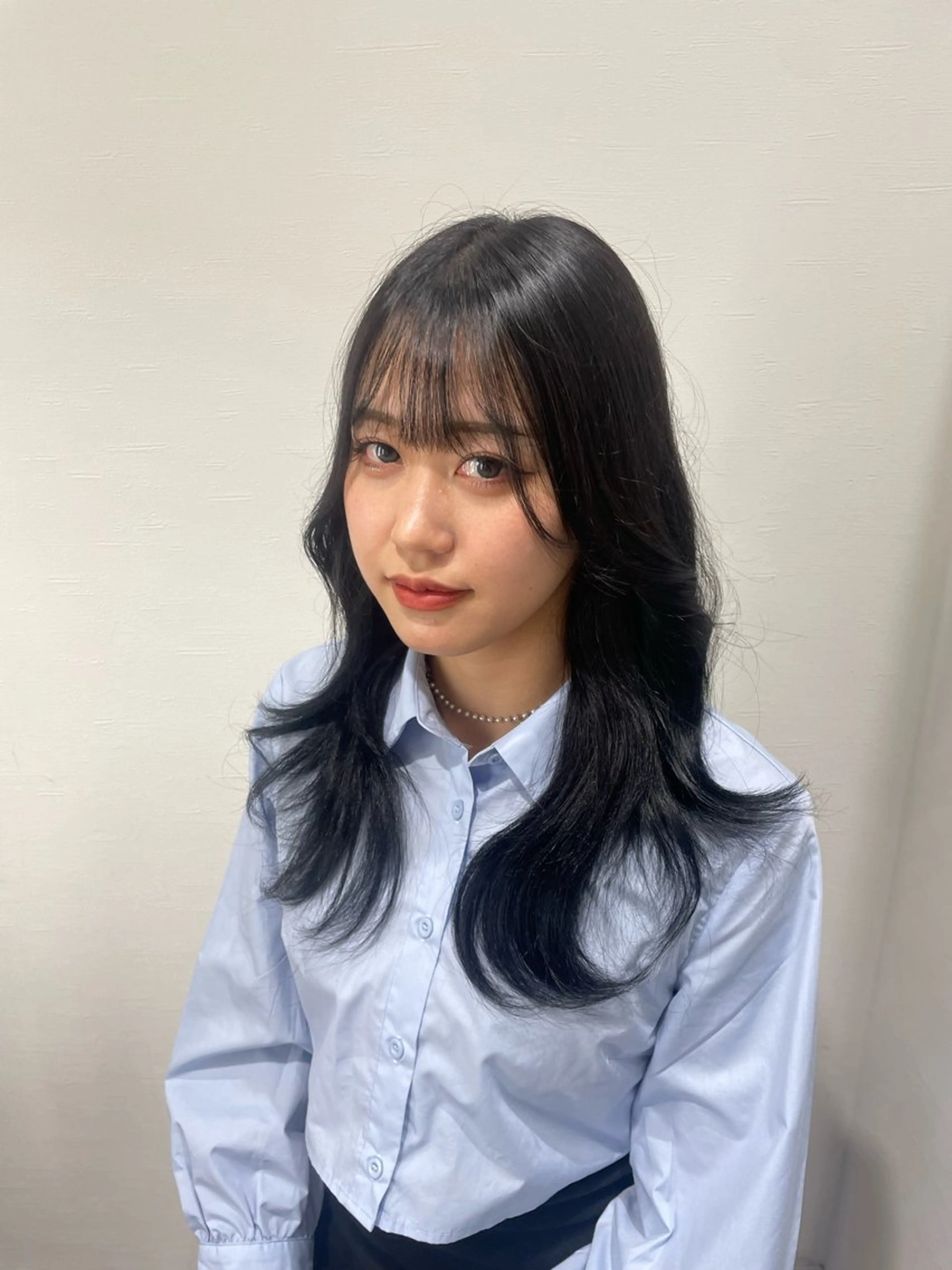 ロング カラー 似合わせ前髪／ 小顔カット🎀そうのヘアスタイル