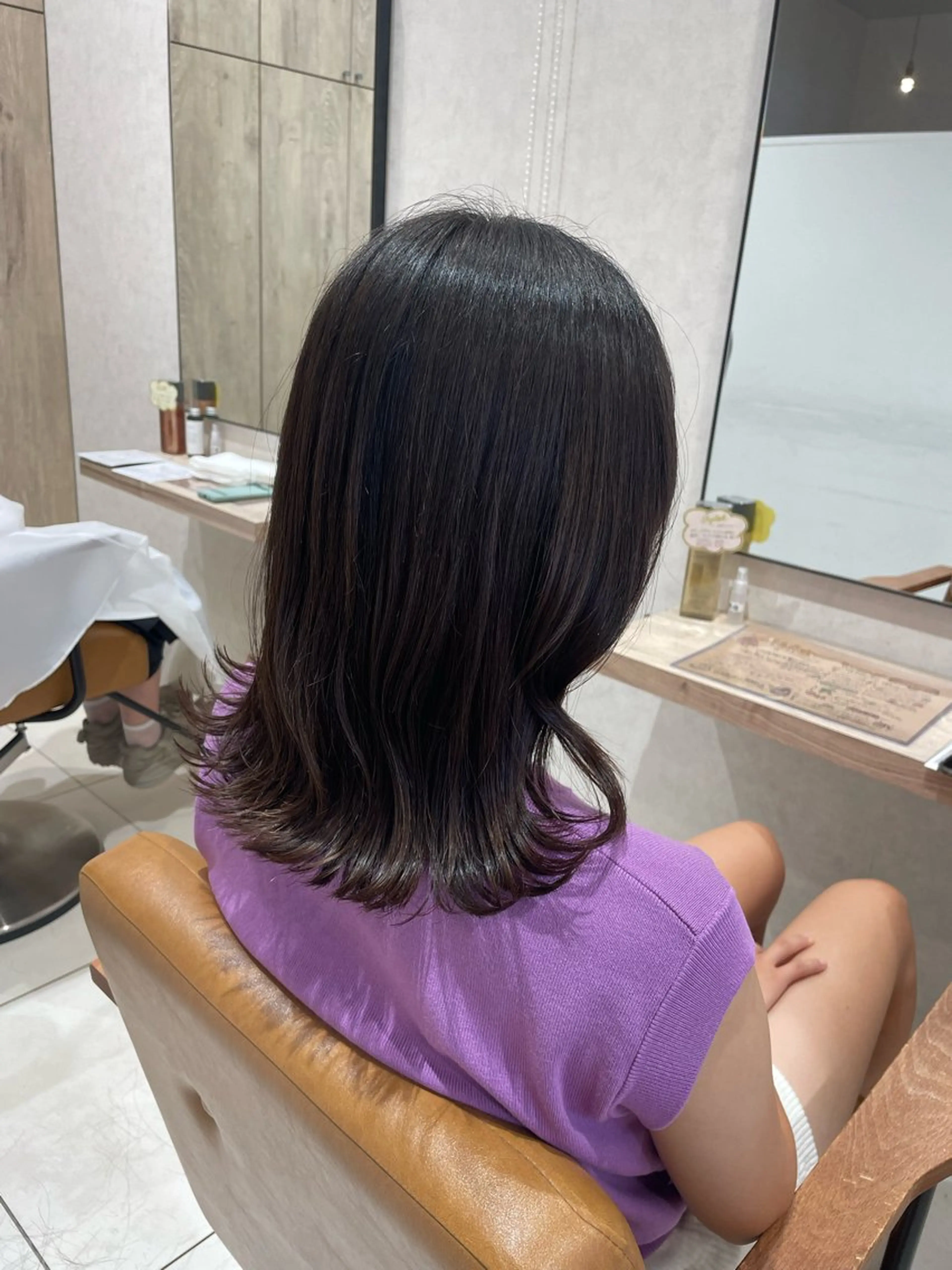 ミディアム カラー くびれヘア 海老名で韓国風 HANA🌷のヘアスタイル