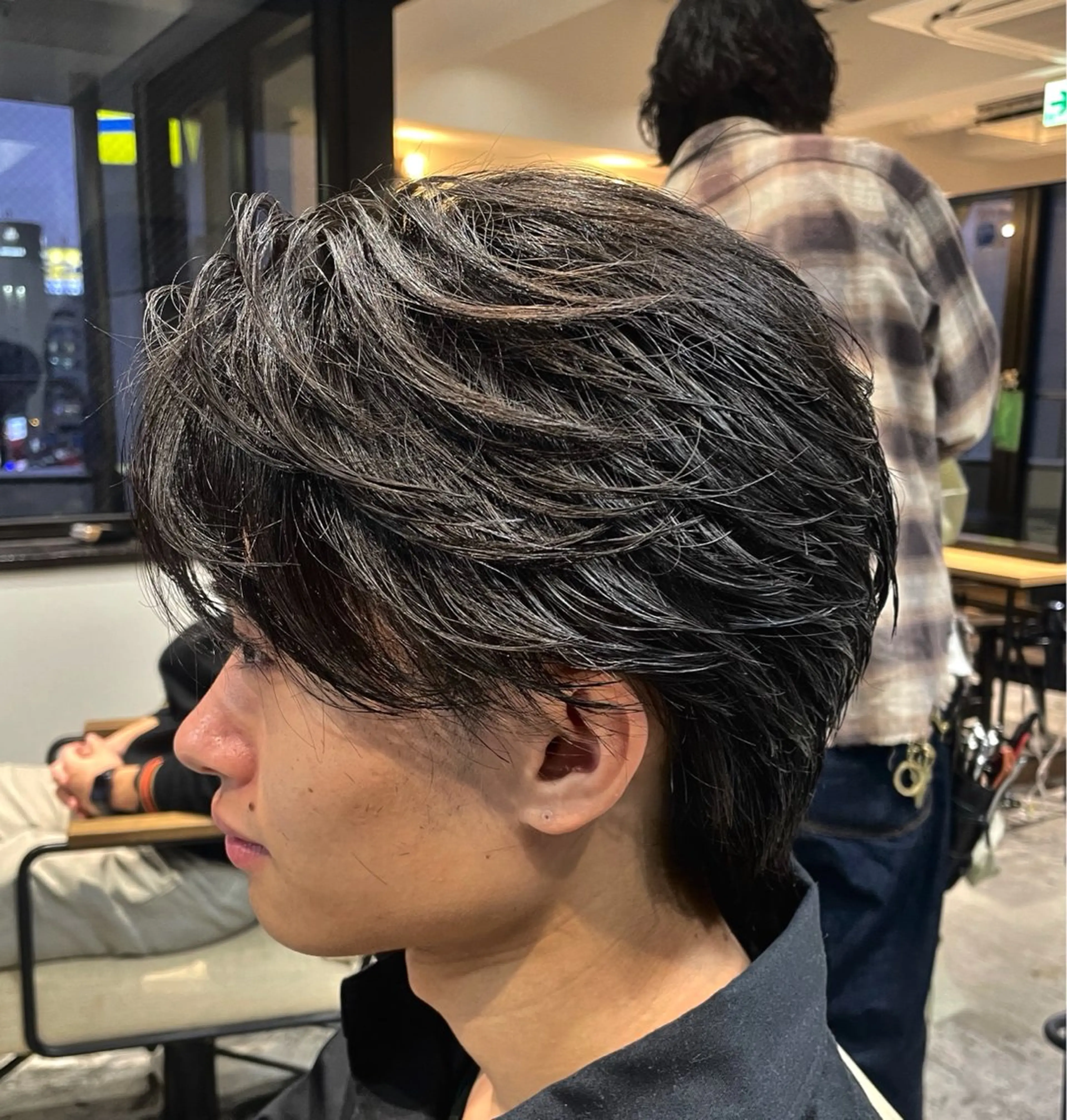 ショート 川副史晶/梅田/ メンズパーマのヘアスタイル