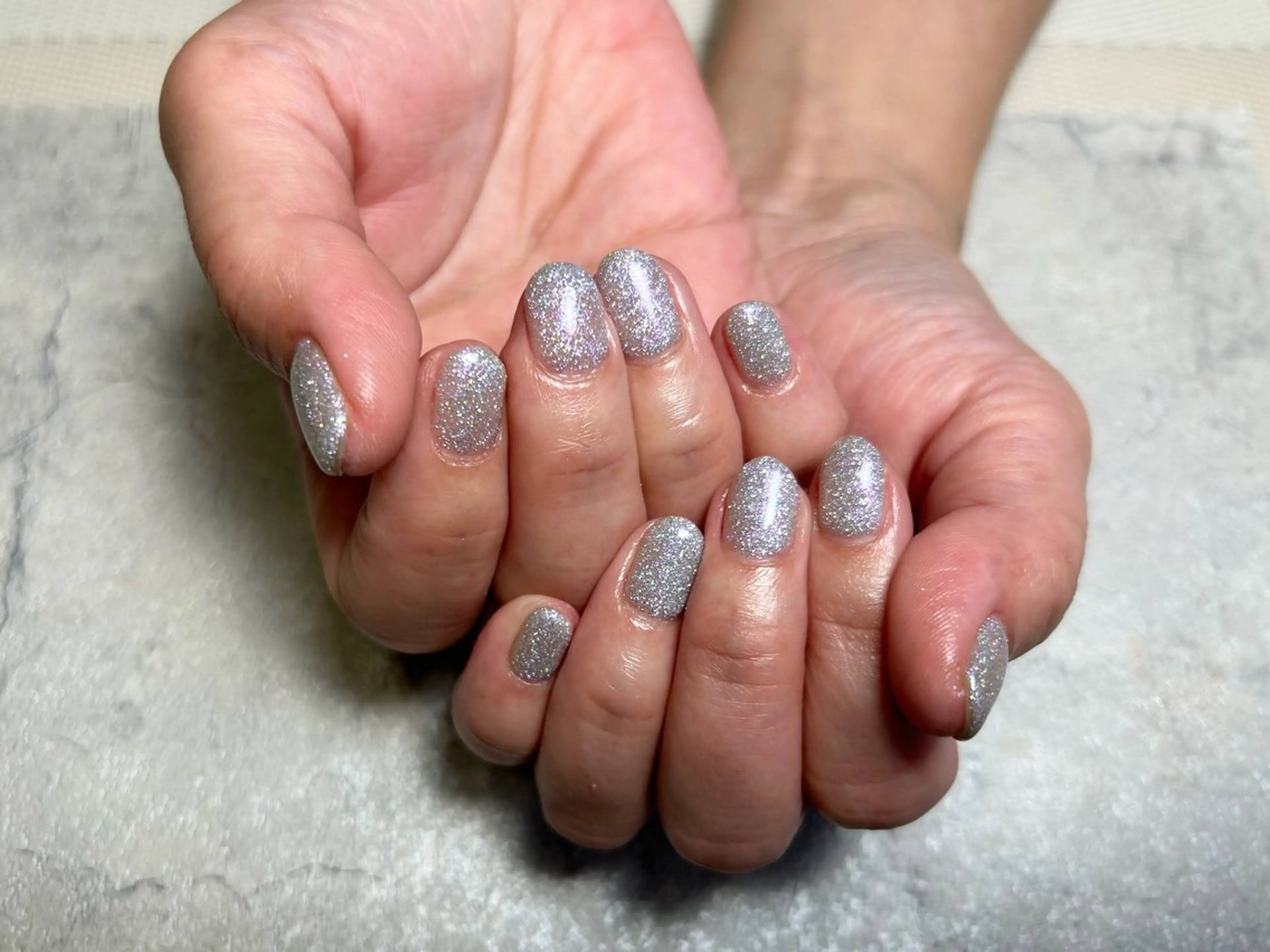 ネイル オーロラネイル フラッシュネイル パープル ハンドネイル A I R I ♡のネイルデザイン