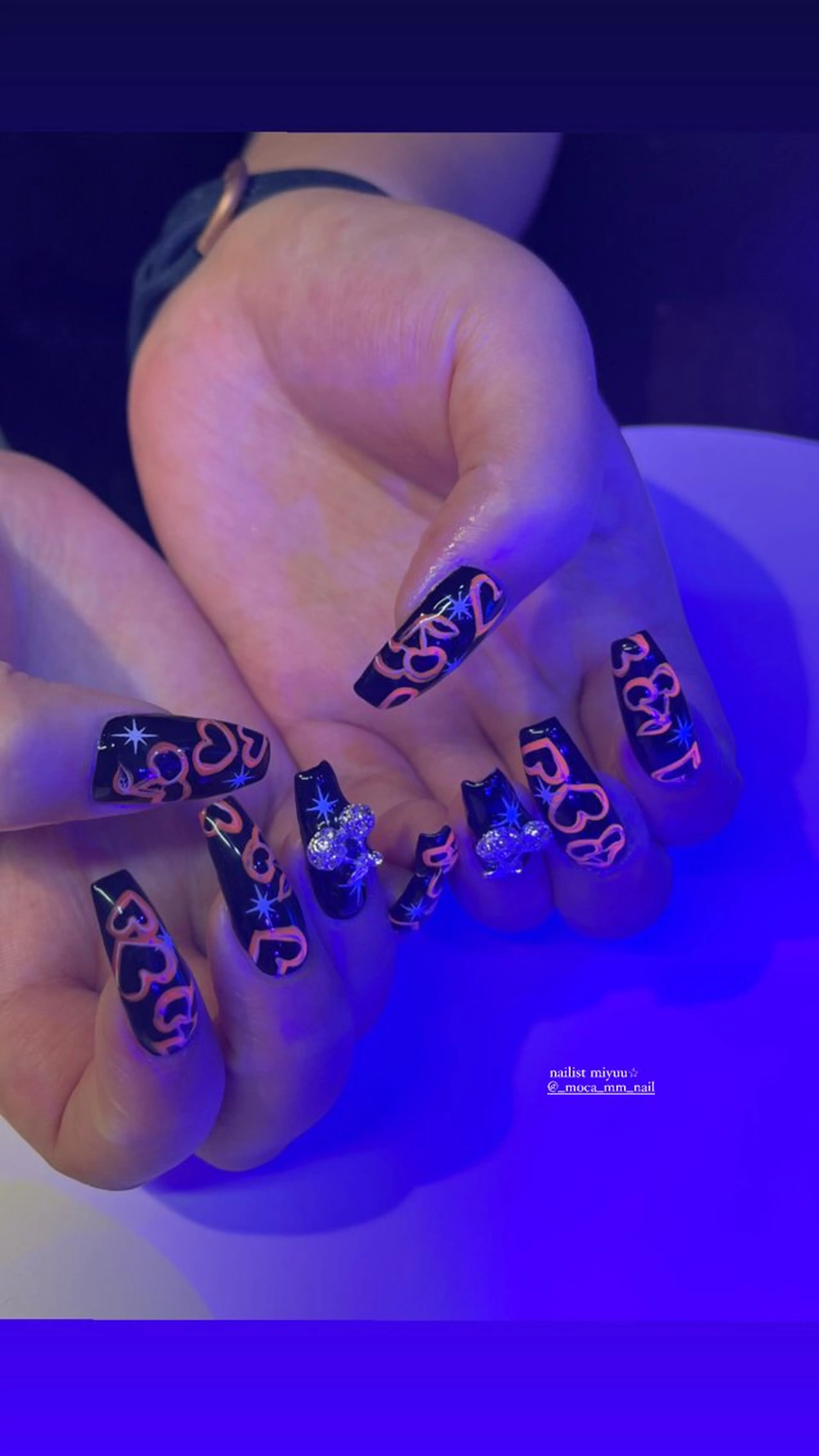 ネイル ハンドネイル フットネイル moca心斎橋所属・˚✧⁺⭐︎༚moca miyuu⁎⁺˳✧༚のネイルデザイン