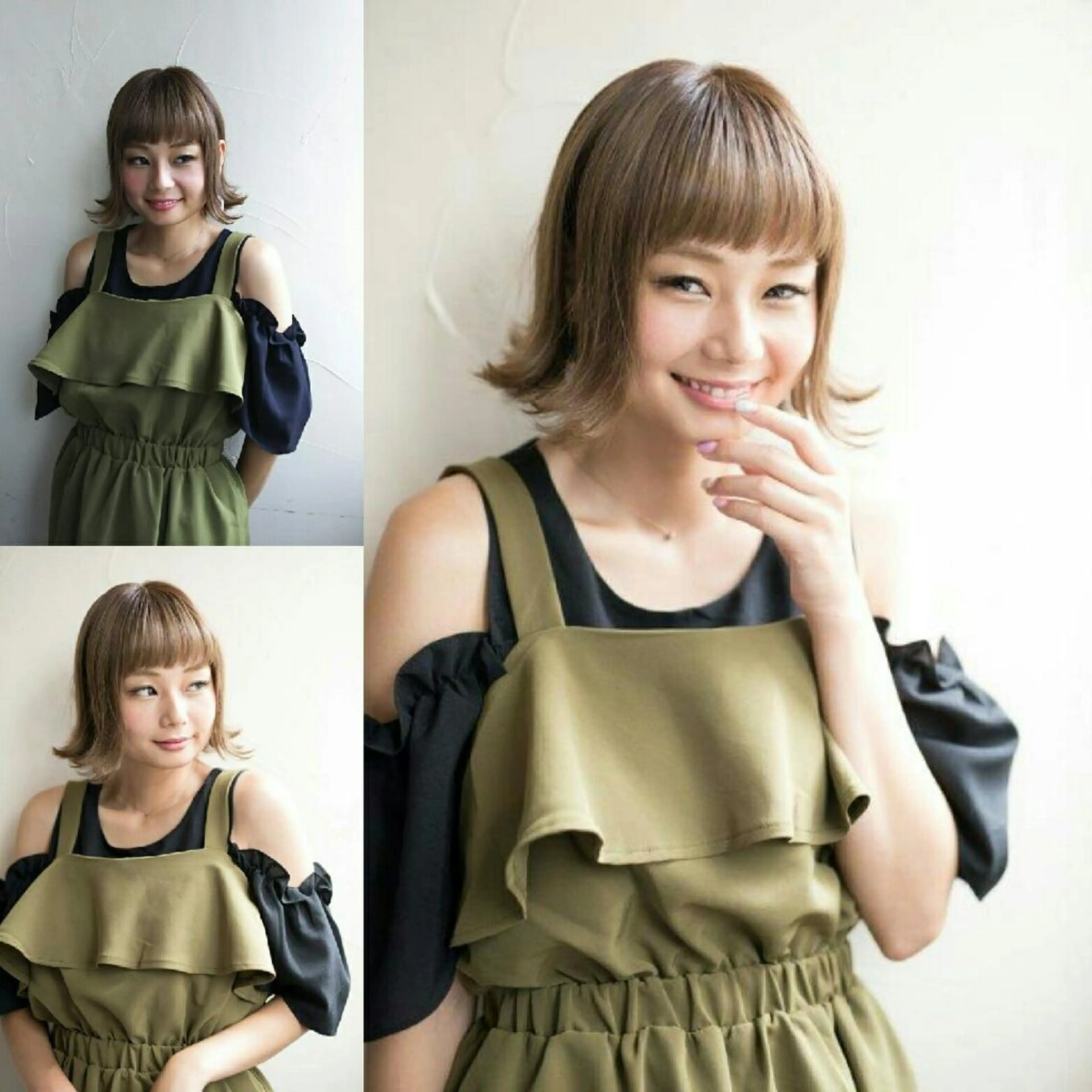 ミディアム 藤森 希美のヘアスタイル