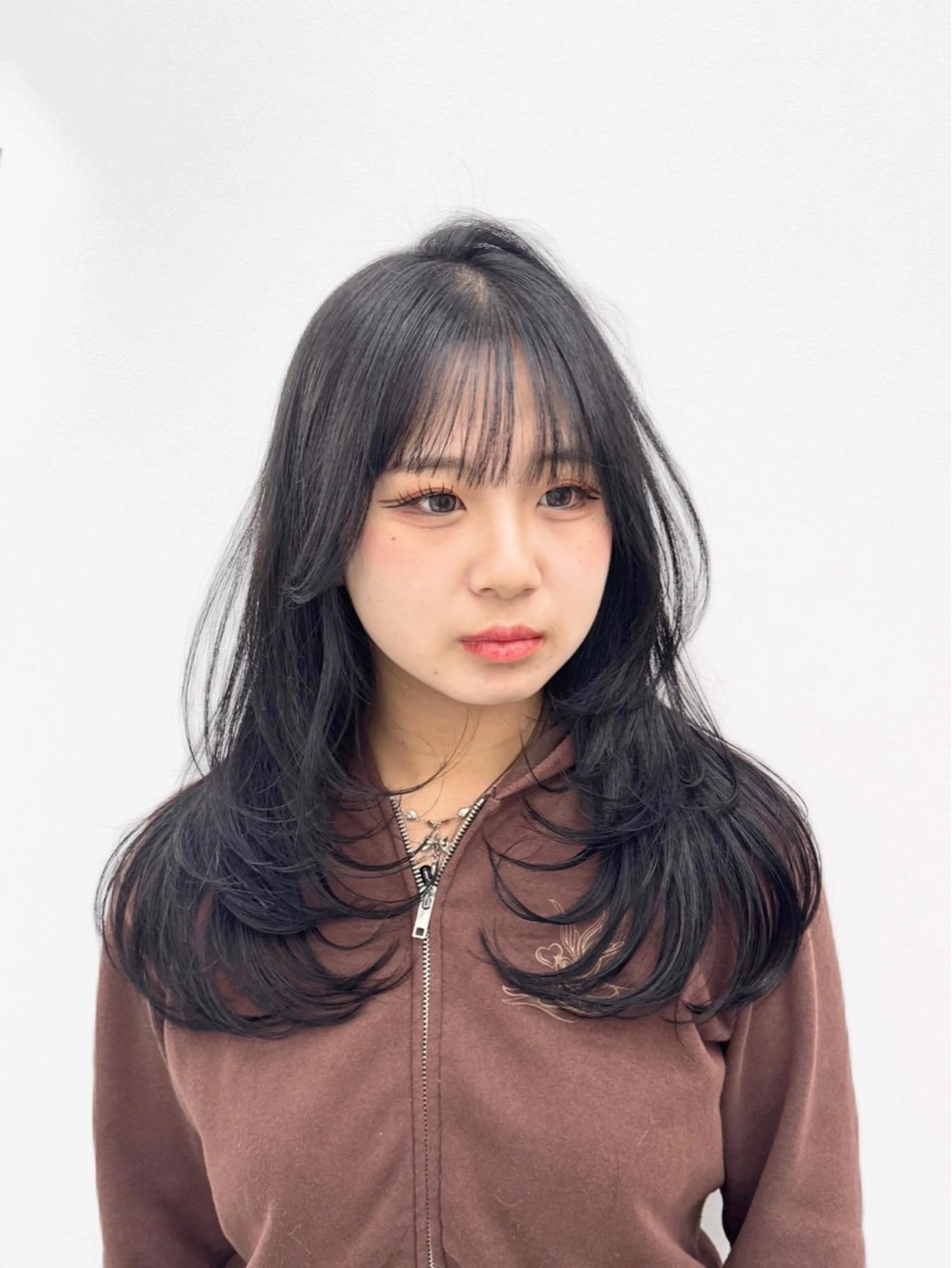 セミロング カット ヘアカラー GO TODAY 原宿Verno店所属・韓国系支持率No.1 レイヤー特化/きょうのヘアスタイル