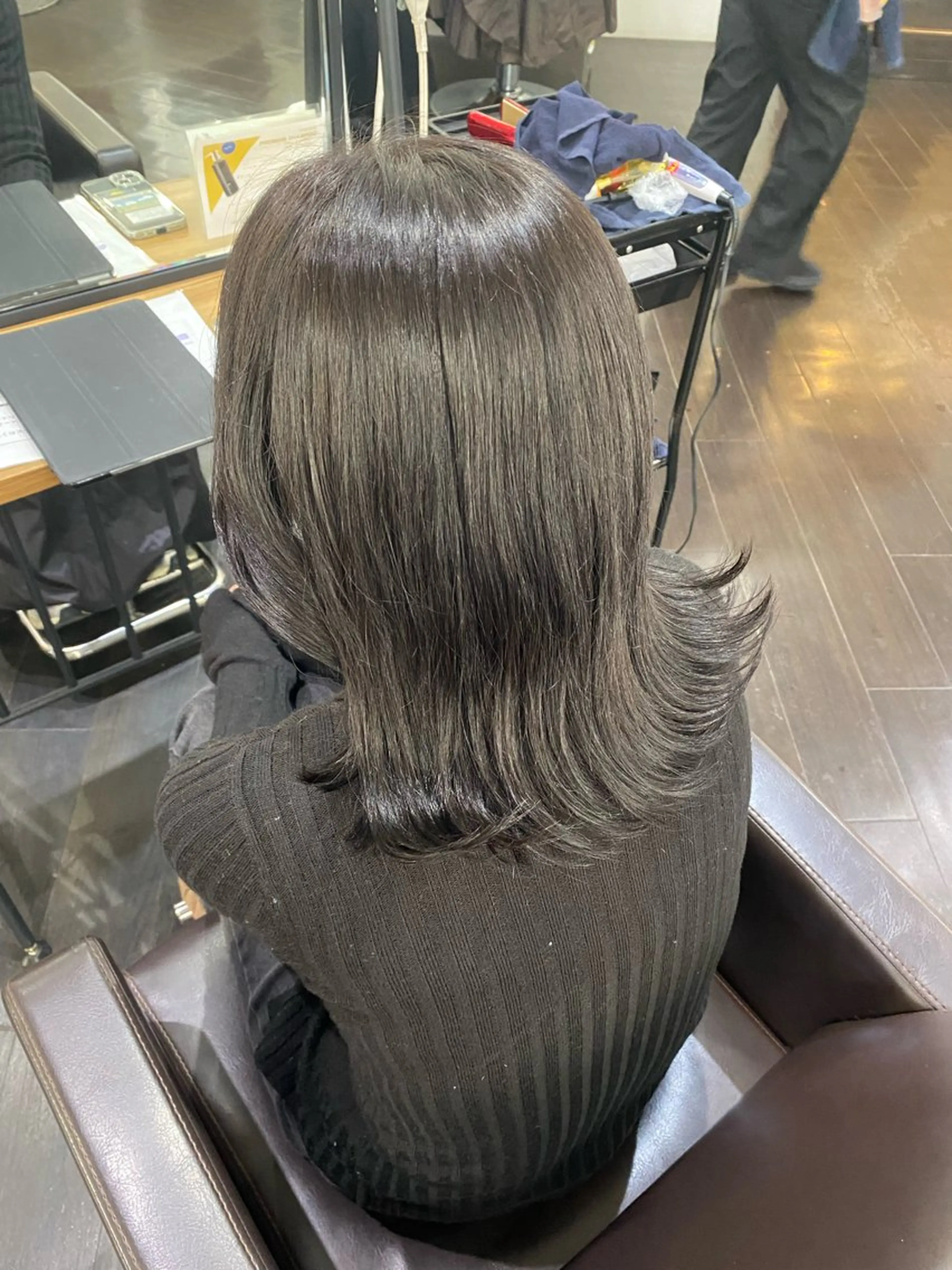 セミロング カラー ヘアアレンジ 🍒ᩚ名駅/艶髪 縮毛矯正/あゆ🍒ᩚのヘアスタイル